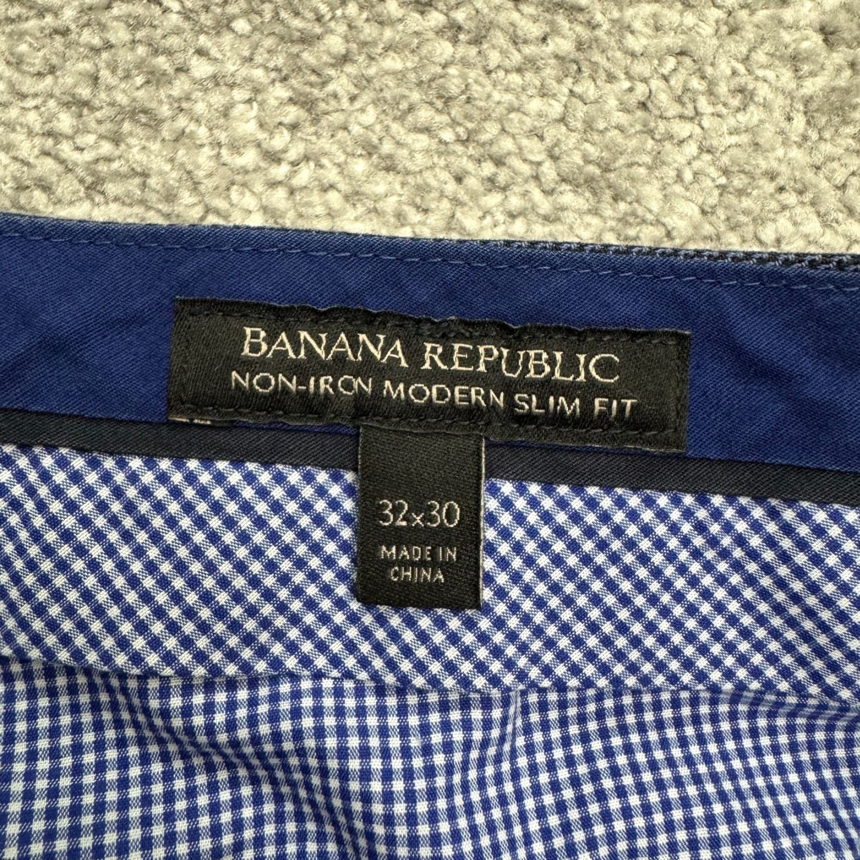 Banana Republic Banana Republic Non Iron Modern Slim Fit Dress Pants Mens 32x30 Navy Blue Work Size US 32 / EU 48 - 6 Thumbnail