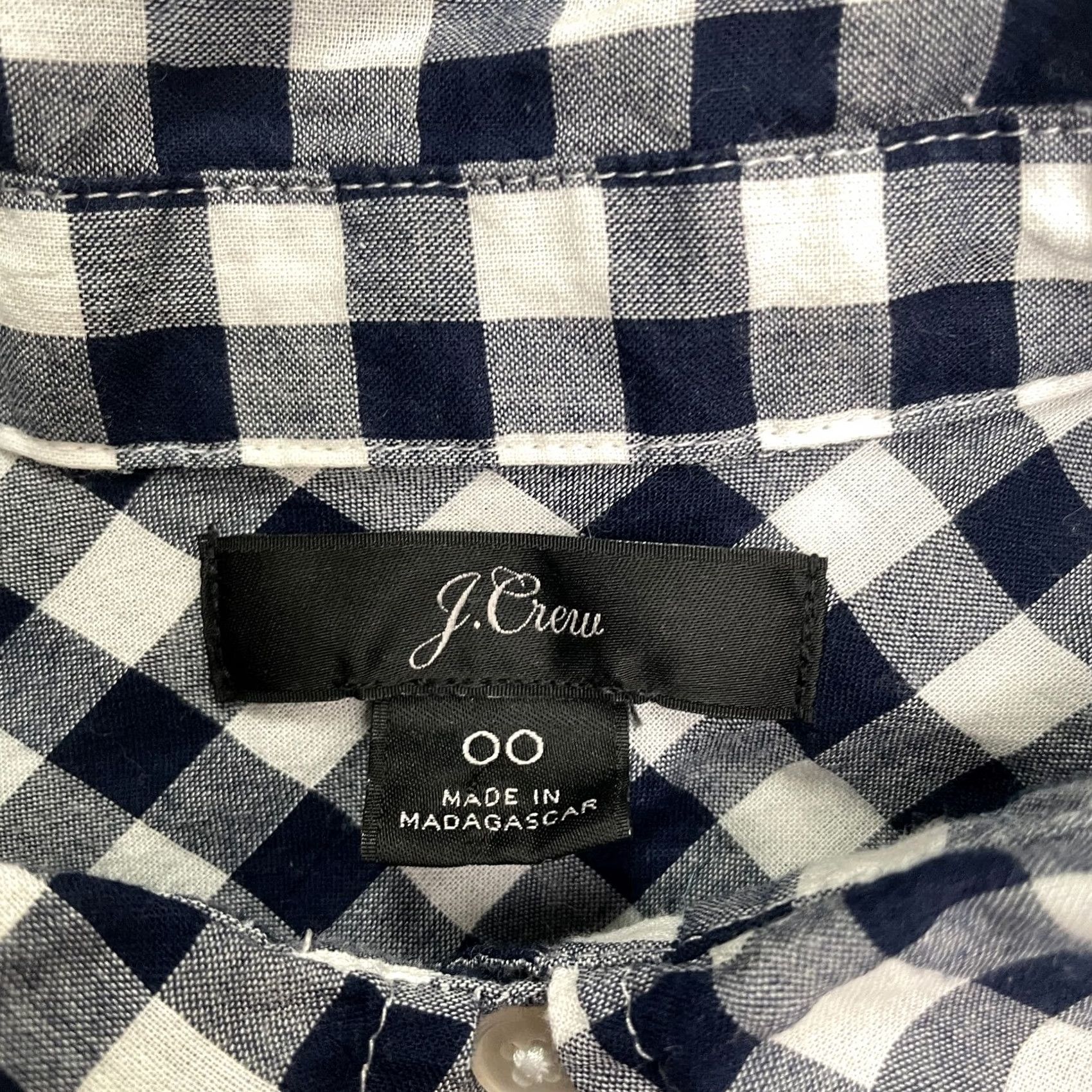 J.Crew J.CREW Classic Boy Fit Shirt Womens 00 Blue White Plaid Cotton Button-Up Shirt Womens Regular XS? Size XXS / US 00 / IT 34 - 4 Thumbnail