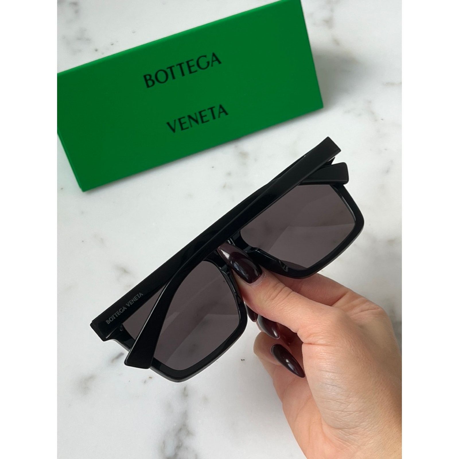 Bottega Veneta NEW Bottega Veneta BV1254S Black Square Sunglasses Size ONE SIZE - 3 Thumbnail