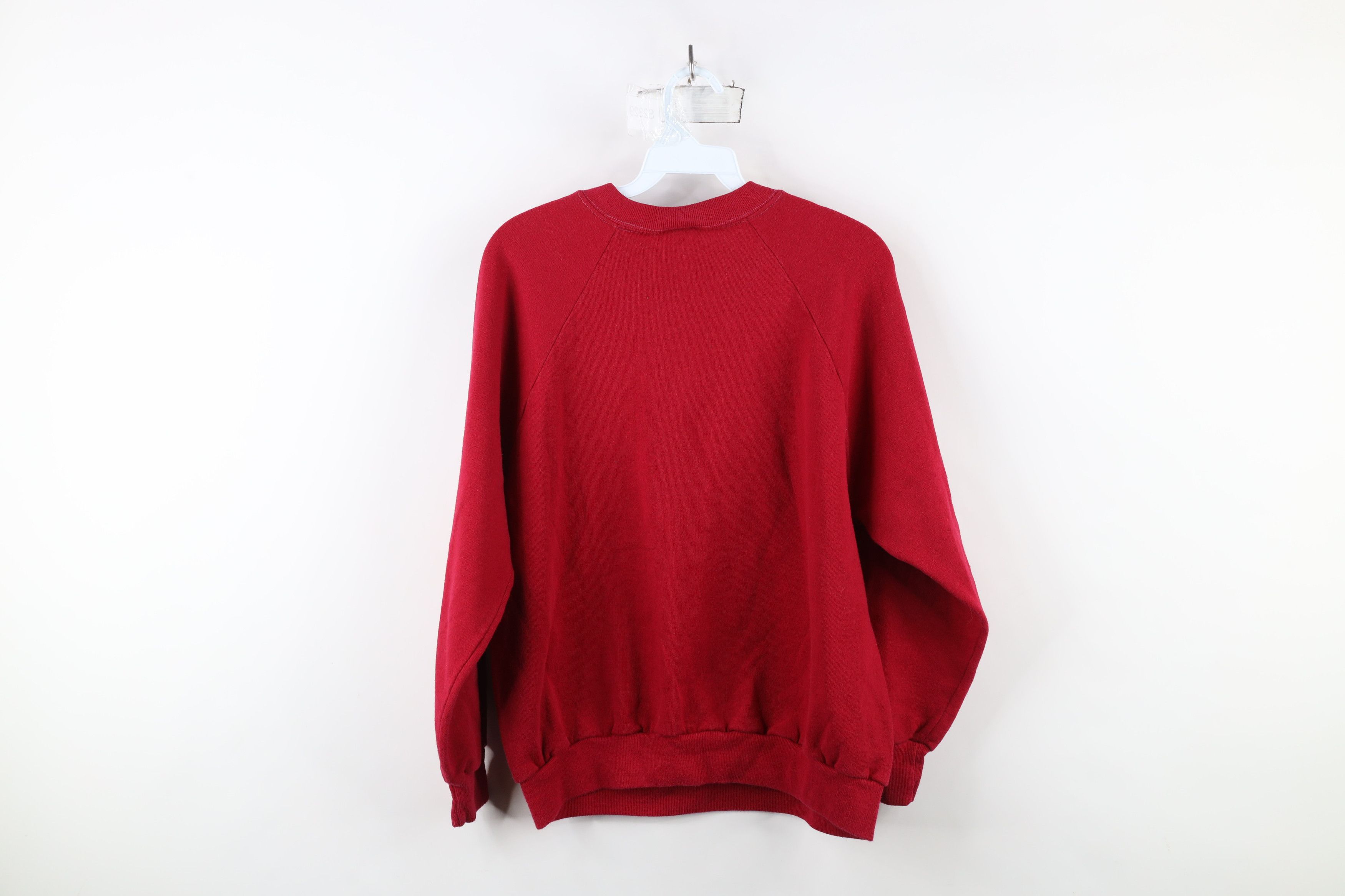 Vintage Vintage 70s Streetwear Raglan Crewneck Sweatshirt Red USA Size US L / EU 52-54 / 3 - 13 Thumbnail
