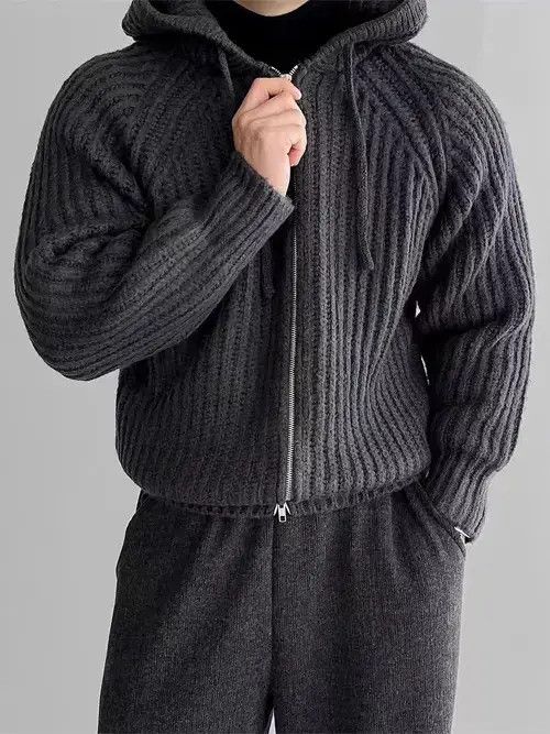 Other Vintage Knit Thick Sweater Casual XL Hooded Jacket Coat Size US XL / EU 56 / 4 - 6 Thumbnail