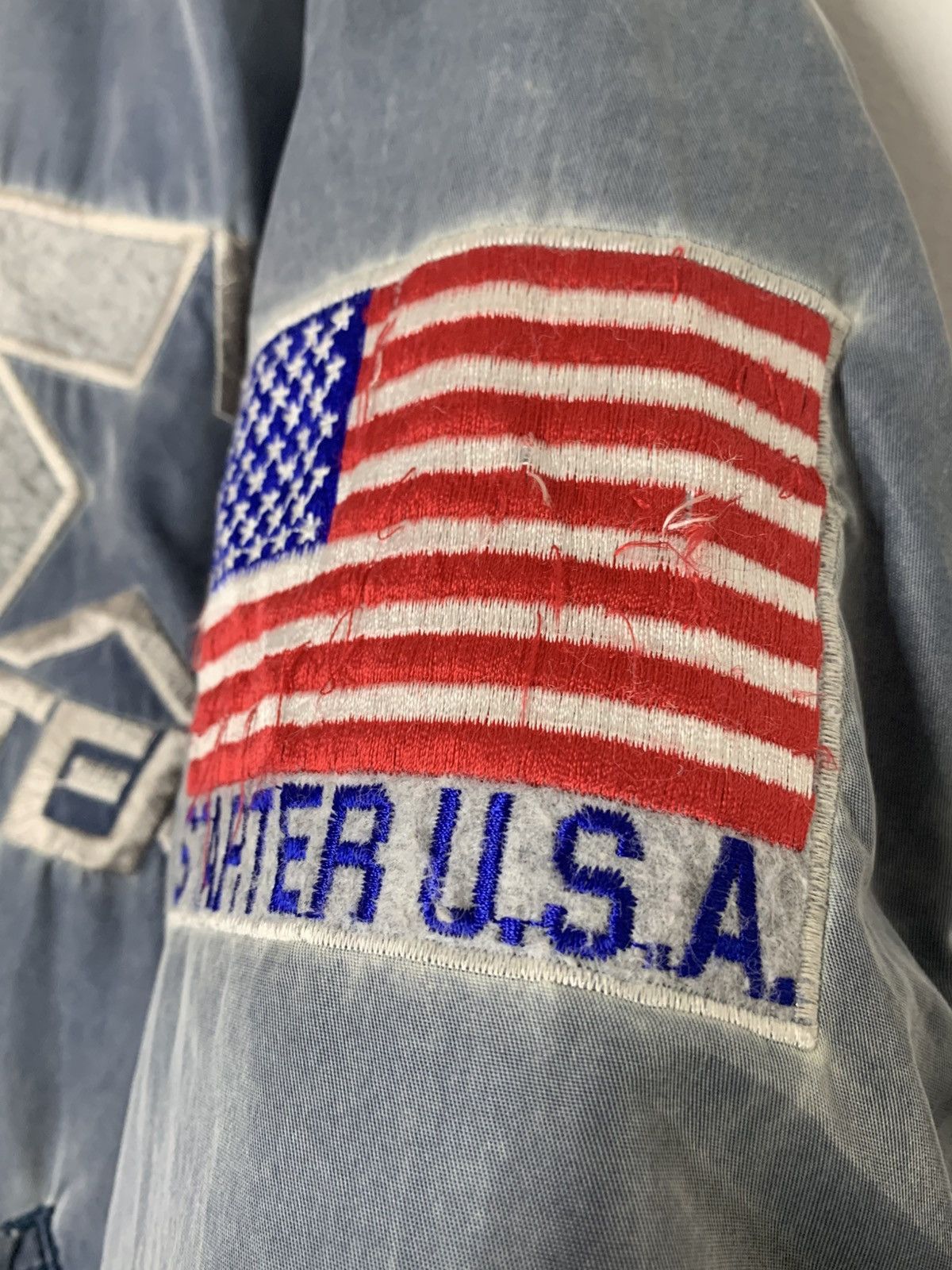 Starter Vintage STARTER Bomber Jacket Distressed Size US L / EU 52-54 / 3 - 6 Thumbnail
