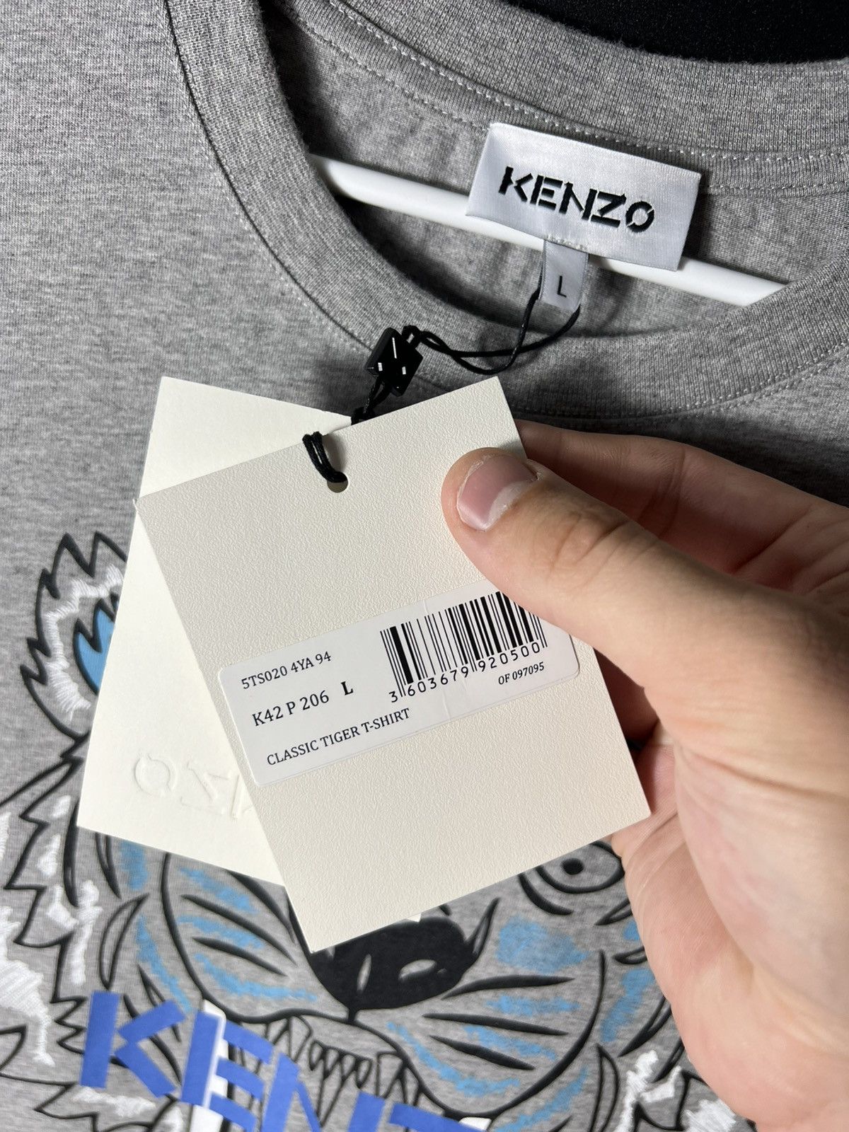 Kenzo Kenzo Tiger Logo T-Shirt Grey – Size M – New with Tags Size US M / EU 48-50 / 2 - 8 Thumbnail