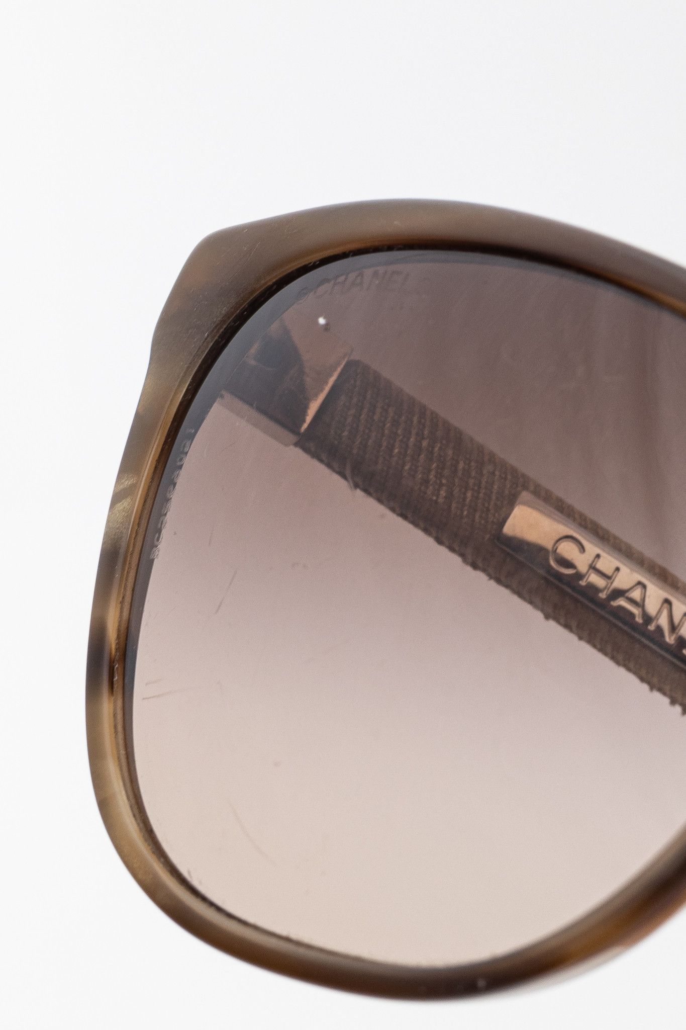 Chanel Chanel 5185 Tortoiseshell Grosgrain-Temple Sunglasses Size ONE SIZE - 6 Thumbnail