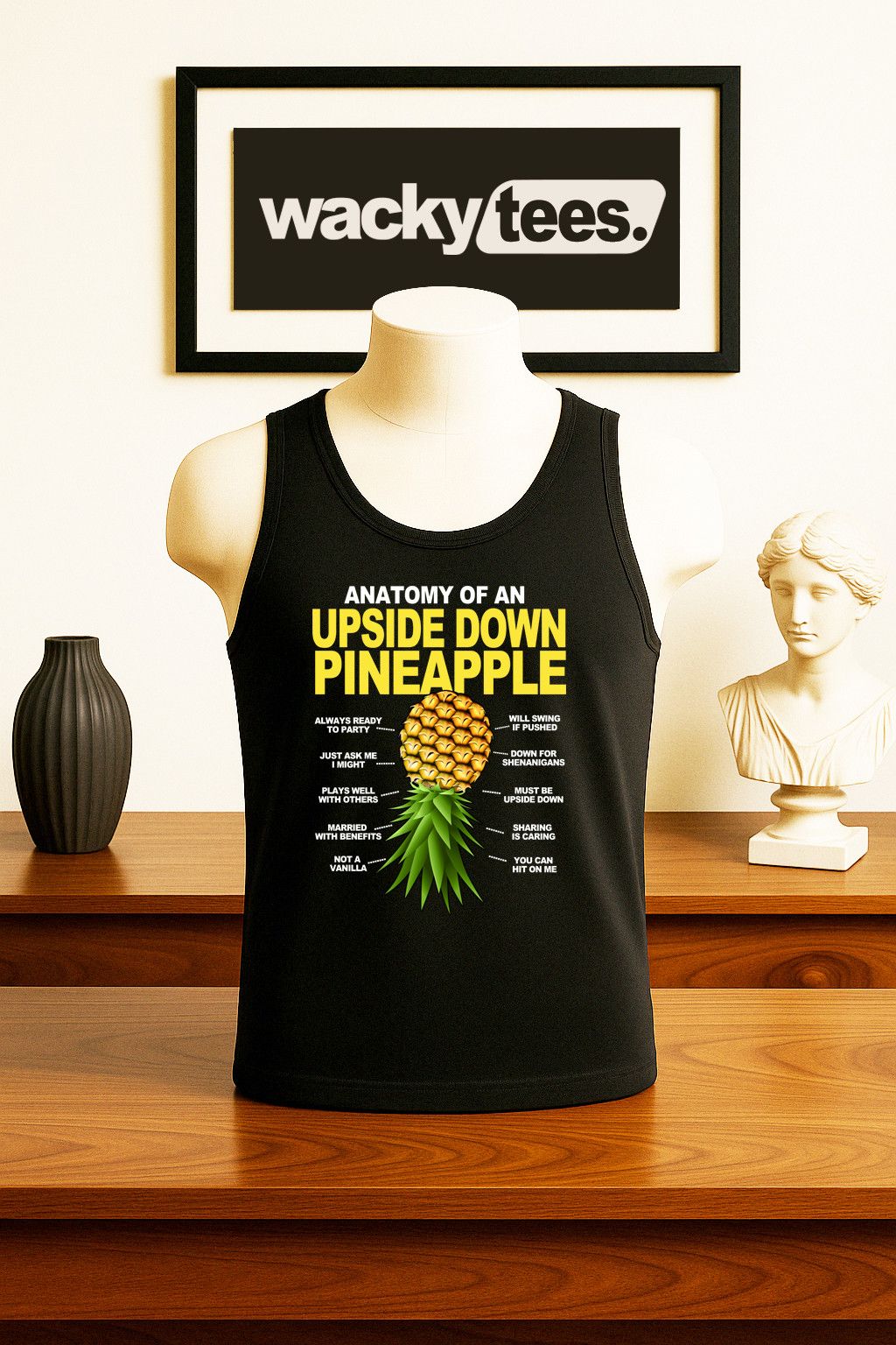 Other Anatomy of an Upside Down Pineapple Funny Graphic Tee Shirt Size US S / EU 44-46 / 1 - 2 Thumbnail