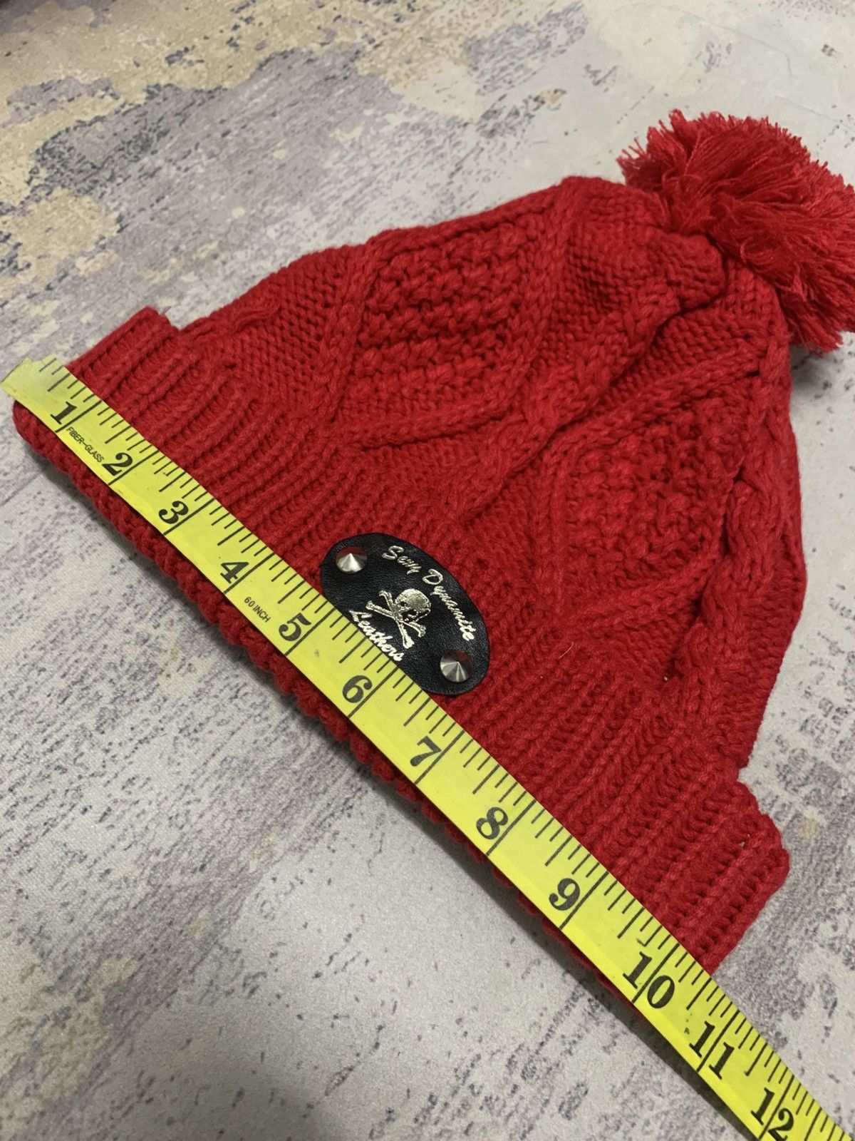 Japanese Brand Sexy Dynamite London Red Knit Beanie Hat Skull Crossbones Size ONE SIZE - 6 Thumbnail