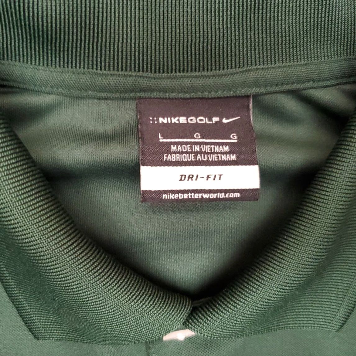 Nike Nike Golf Shirt Mens L Green Polo DRI-FIT Polyester Casual Nike Polo Mens L Green Shirt Size US L / EU 52-54 / 3 - 3 Thumbnail