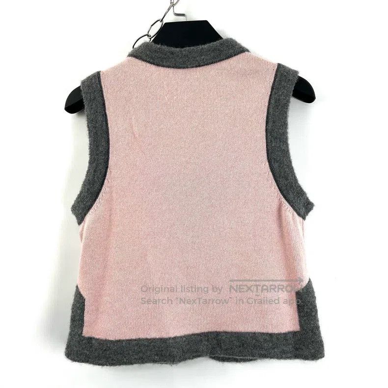 Chanel Chanel Gray and pink colour-block knitted vest Size XS / US 0-2 / IT 36-38 - 2 Thumbnail