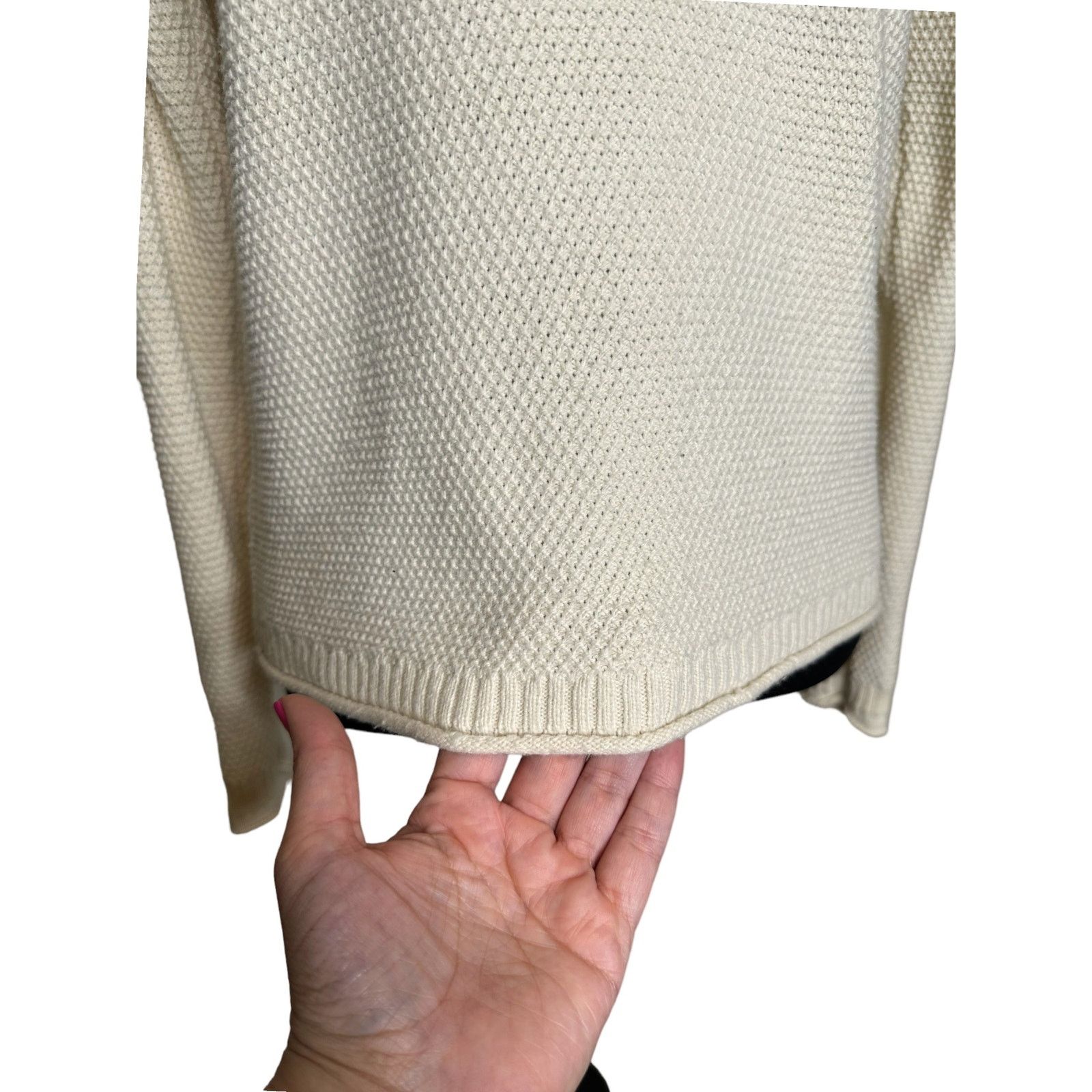 Madewell Madewell ivory crew neck honeycomb knit sweater size XS Size XS / US 0-2 / IT 36-38 - 5 Thumbnail