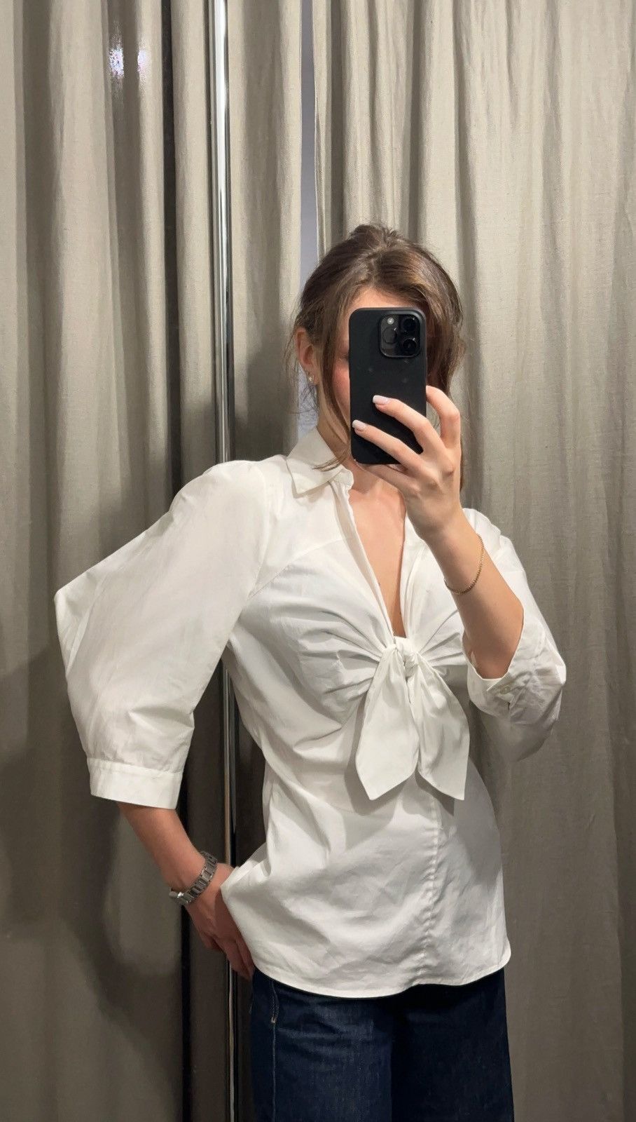 Prada Rare 2009 Prada White Tied Blouse Size M / US 6-8 / IT 42-44 - 11 Thumbnail