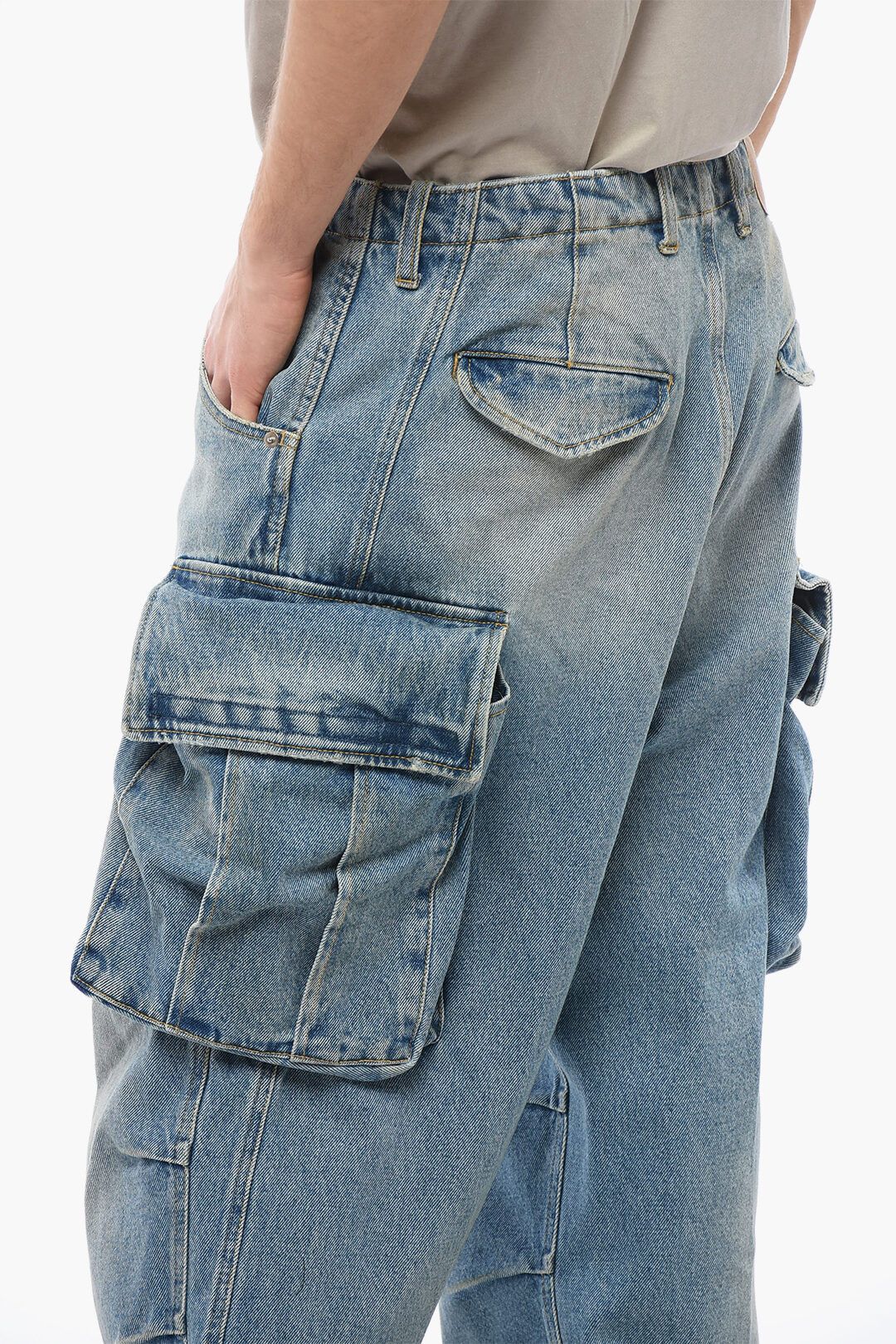 1989 STUDIO og1mm0725 Baggy Fit Cargo Jeans in Blue Size US 32 / EU 48 - 3 Thumbnail