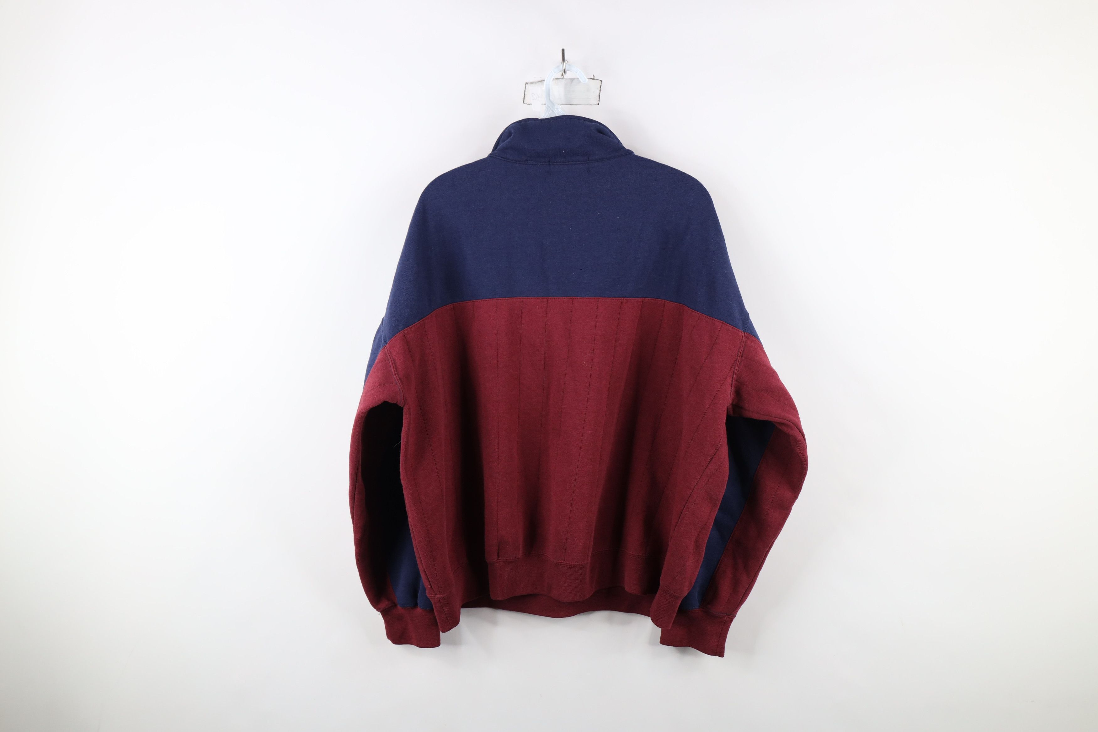 Vintage Vintage 90s Streetwear Block Boxy Fit Half Zip Sweatshirt Size US XL / EU 56 / 4 - 7 Thumbnail