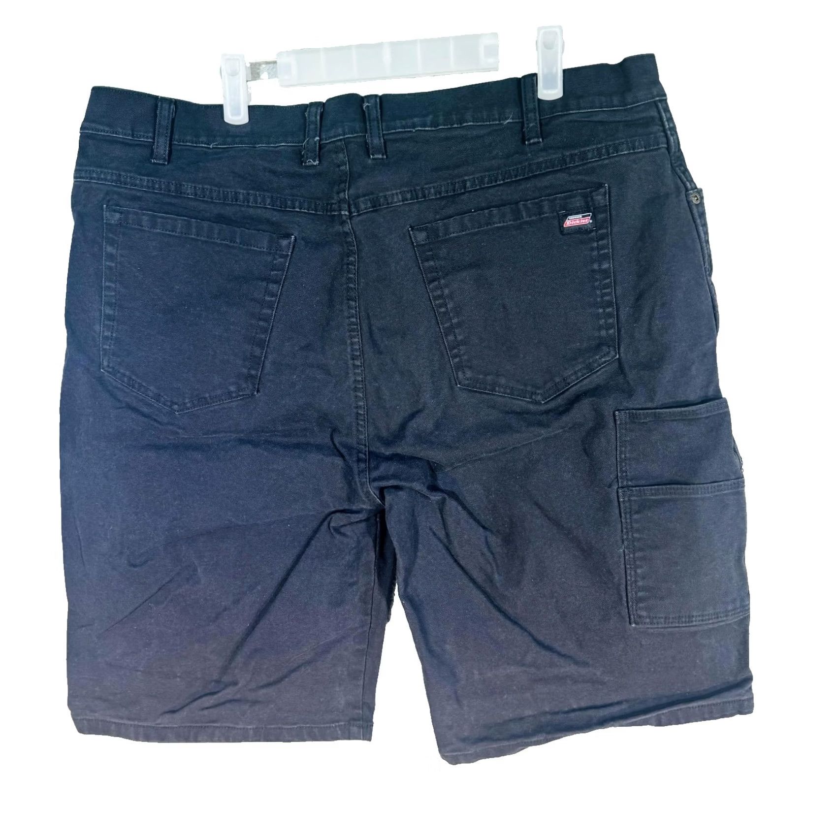 Dickies Dickies Cargo Shorts Mens 38 Black Denim Stretch Relaxed Fit 12 Inseam Pockets Zip Fly Flat Front Cargo Pocket Casual Workwear USA 90s Boys Mens Size US 38 / EU 54 - 6 Thumbnail