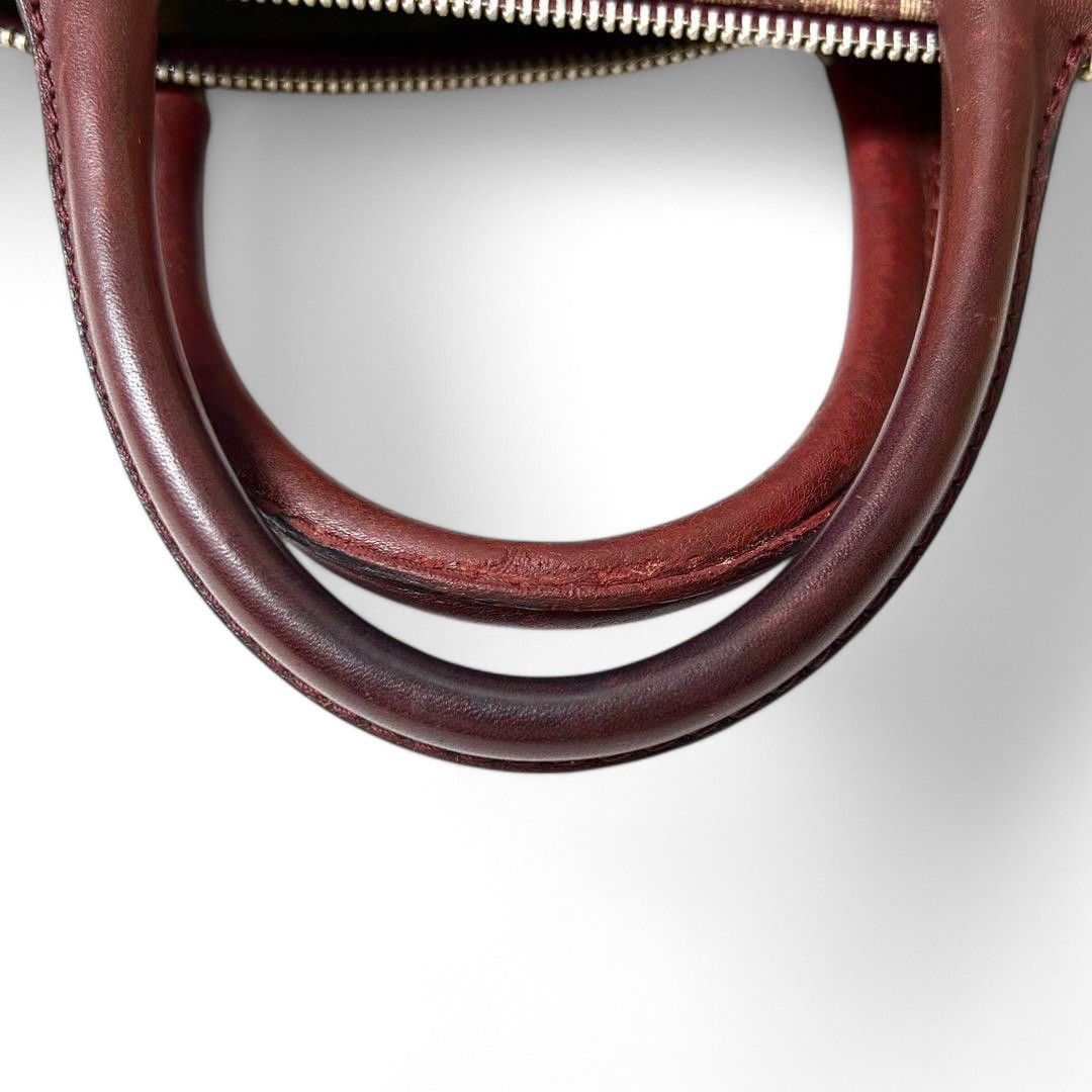 Dior Dior - Boston Trotter Handbag Leather Monogram Bordeaux Size ONE SIZE - 9 Thumbnail