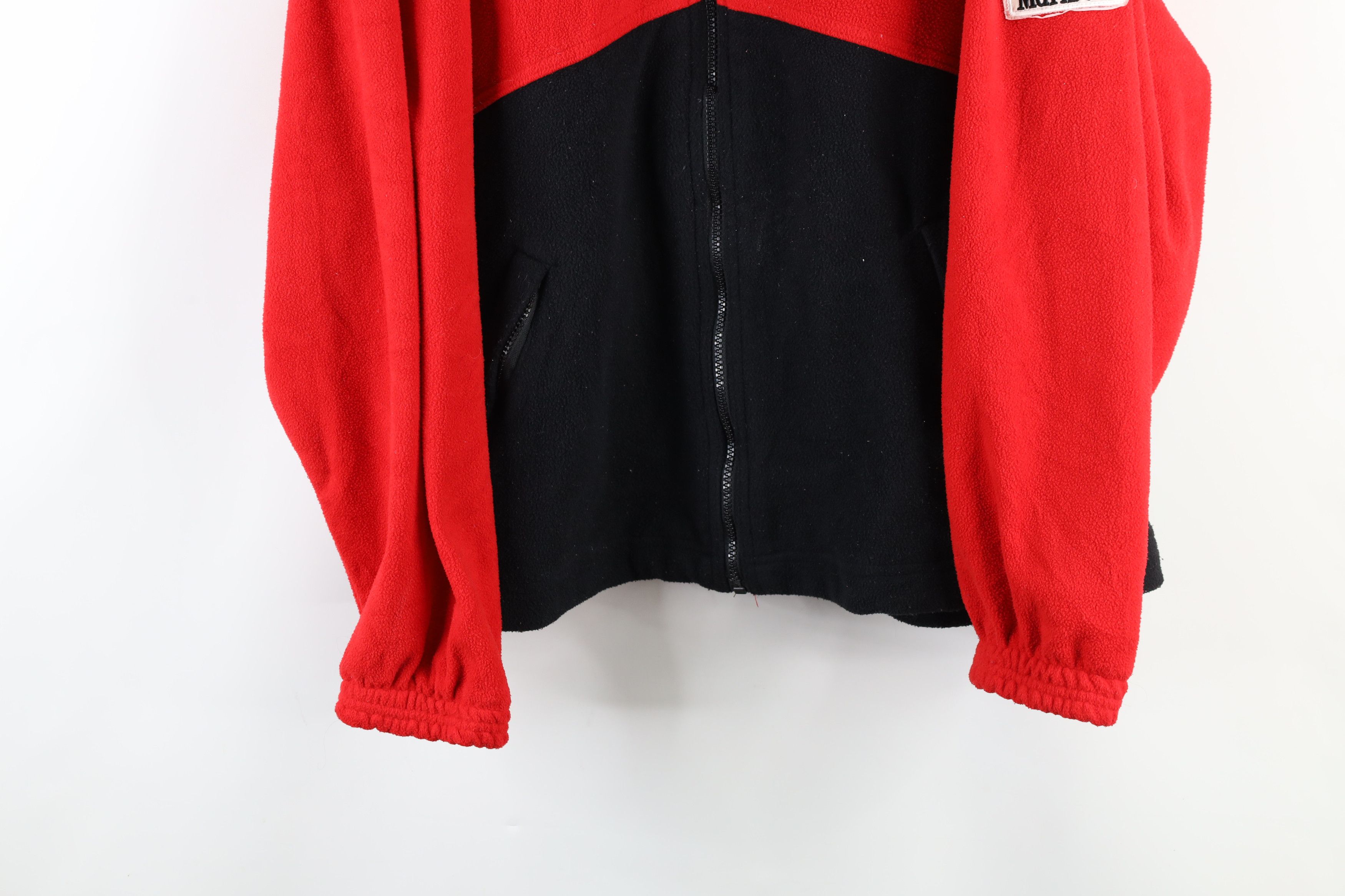 Marlboro × Vintage Vintage 90s Marlboro Spell Out Full Zip Fleece Jacket Red Size US XL / EU 56 / 4 - 3 Thumbnail