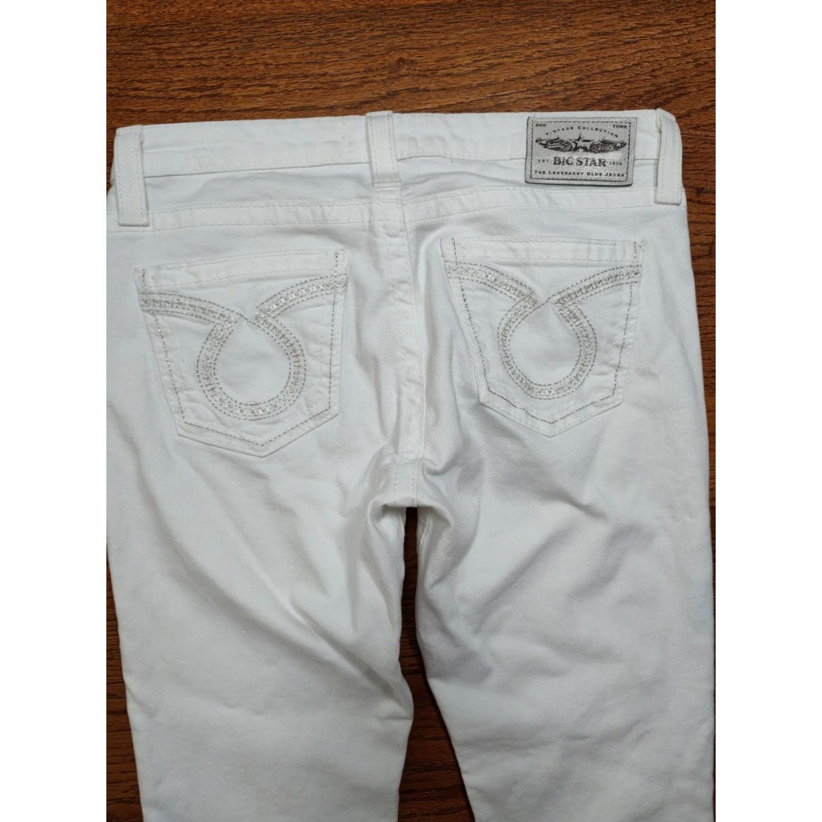 Denime BIG STAR Jeans Womens White Alex Skinny Denim 30 X 29 Slim Stretch 5-Pocket Classic Size 30" / US 8 / IT 44 - 3 Thumbnail