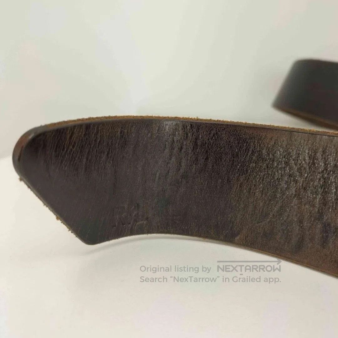 RRL Ralph Lauren RRL Vintage Italian Brown Leather Belt. Size ONE SIZE - 8 Thumbnail