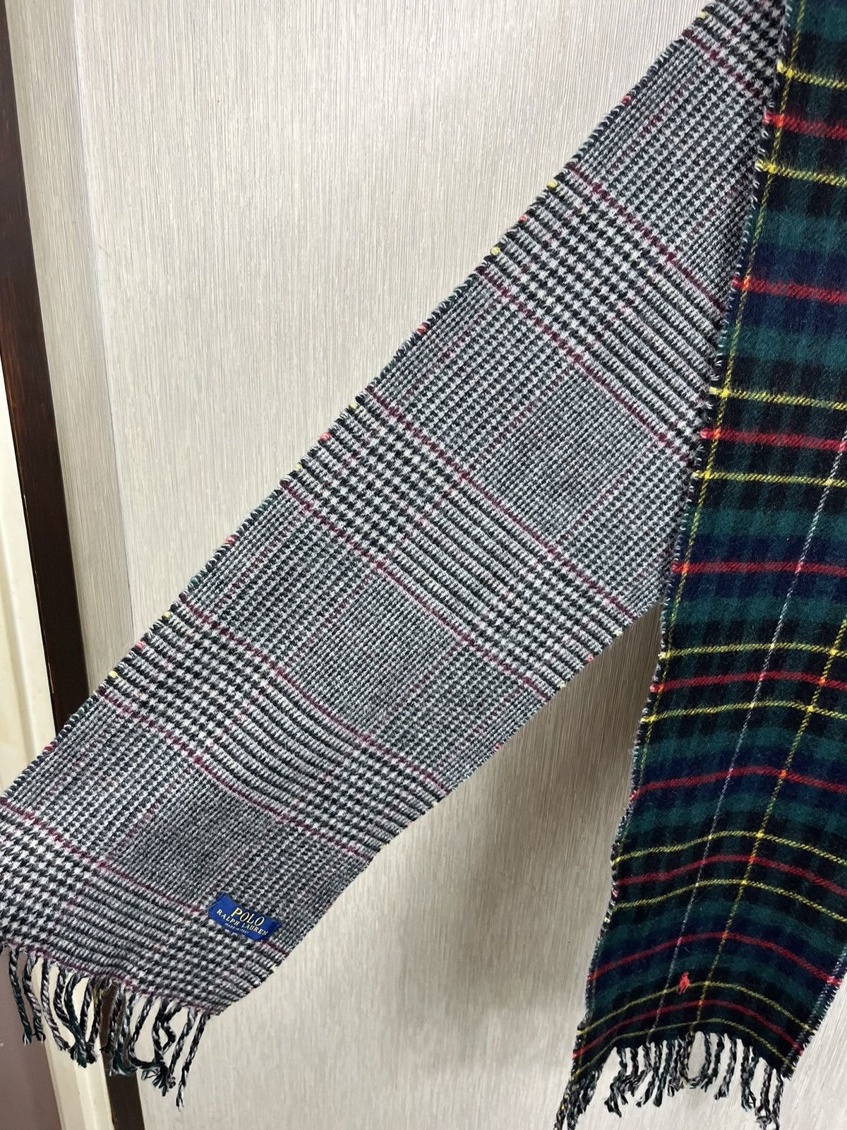Polo Ralph Lauren × Ralph Lauren Polo Ralph Lauren Italian wool checked scarf muffler luxury Size ONE SIZE - 10 Thumbnail