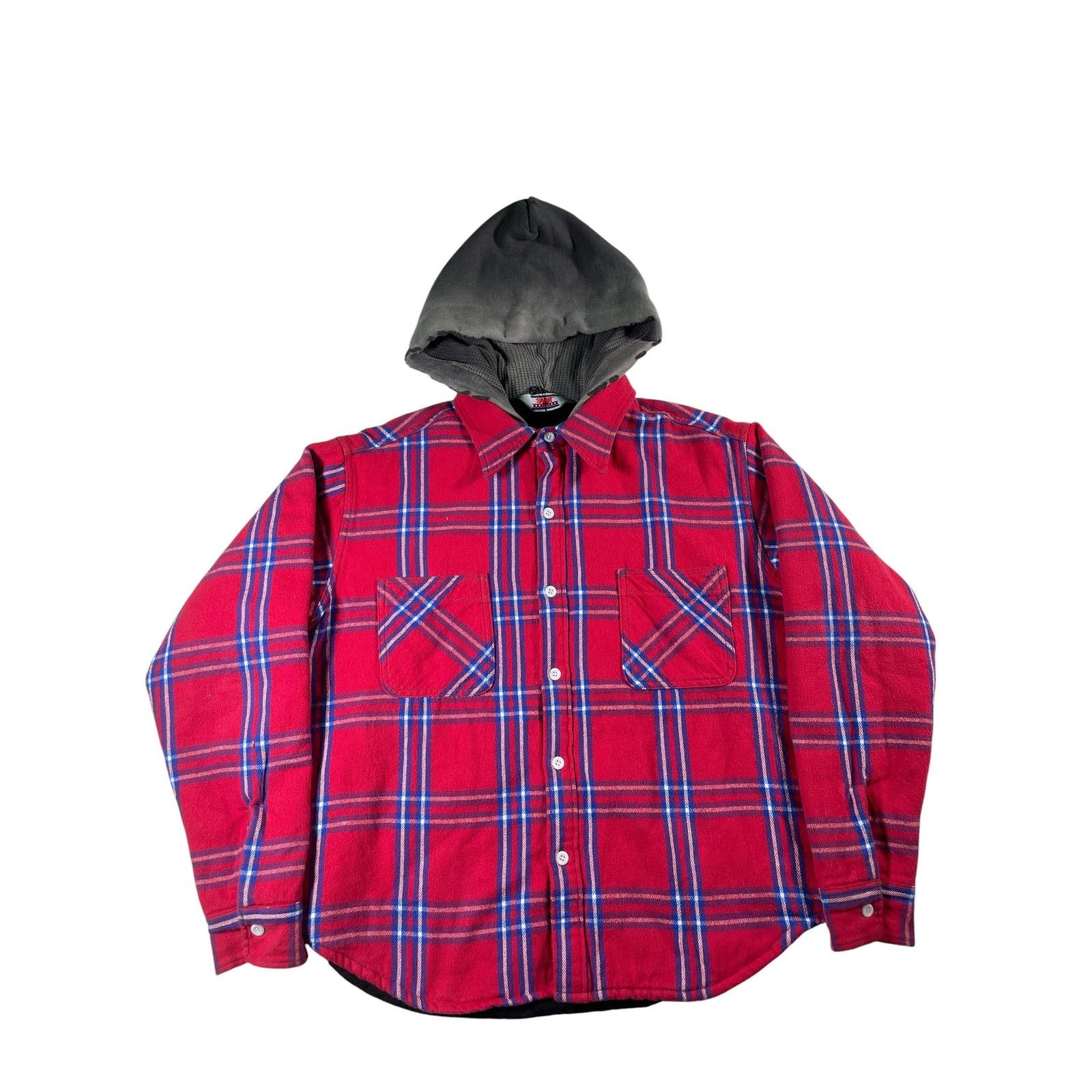 Other Saint Mxxxxxx Flannel Hooded Padded Jacket Size M / US 6-8 / IT 42-44 - 5 Thumbnail