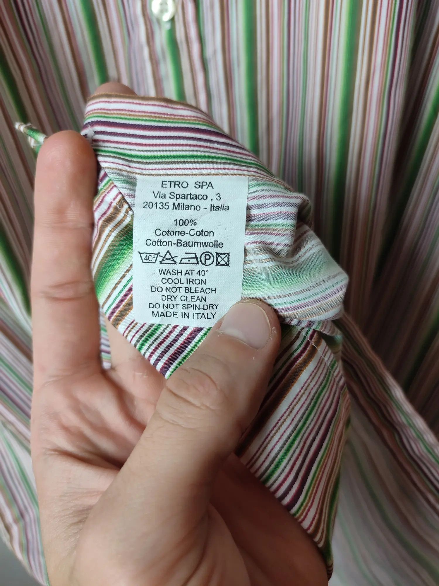 Etro Etro striped slim fit shirt Size US XL / EU 56 / 4 - 5 Thumbnail