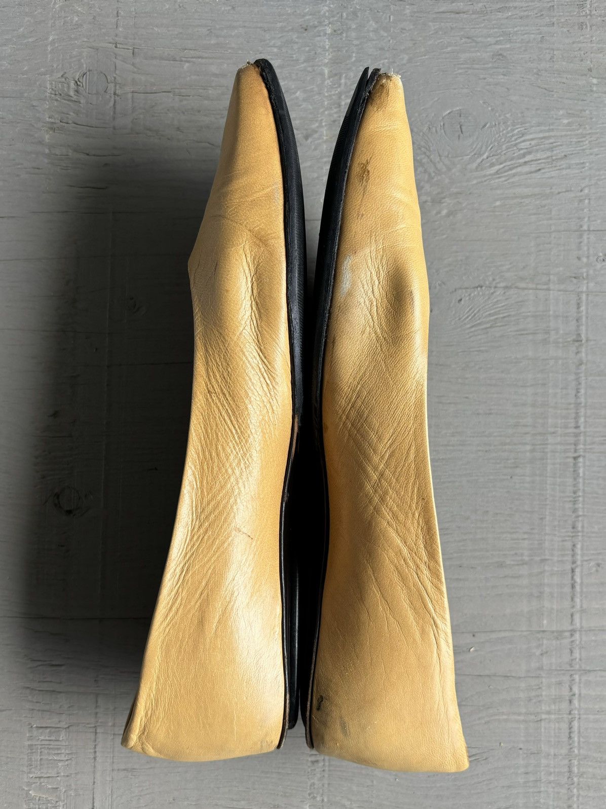 Miu Miu × Prada × Vintage Vintage Miu Miu Flats 90s Leather Slip On Loafer Prada Point Size US 10 / IT 40 - 11 Thumbnail