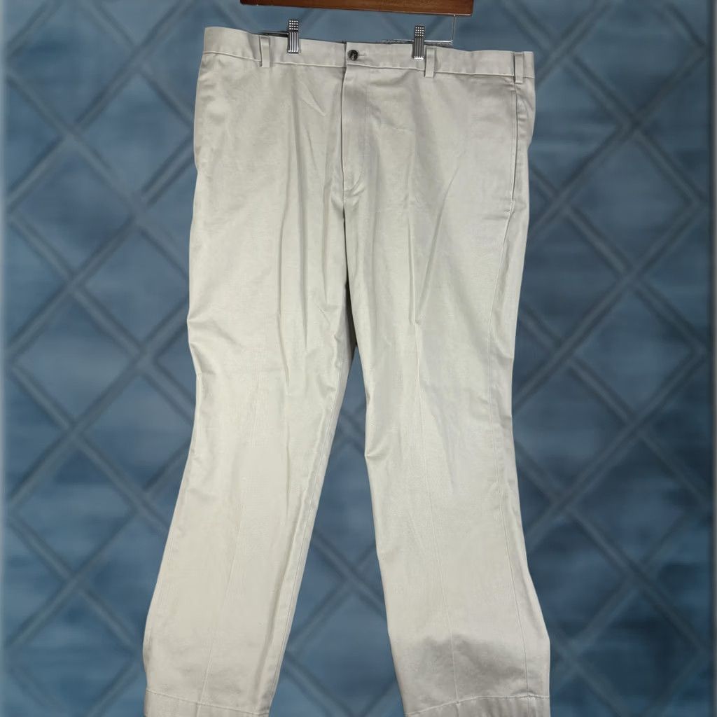 Brooks Brothers Brooks Brothers Clark Fit Advantage Chino Pants Mens 42x30 Khaki Beige Flat Front Straight Leg Business Casual 100% Cotton Size US 42 / EU 58 - 1 Thumbnail