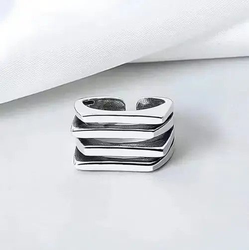 Jewelry × Vintage Streetwear Vintage Geometric Ring Size ONE SIZE - 2 Thumbnail