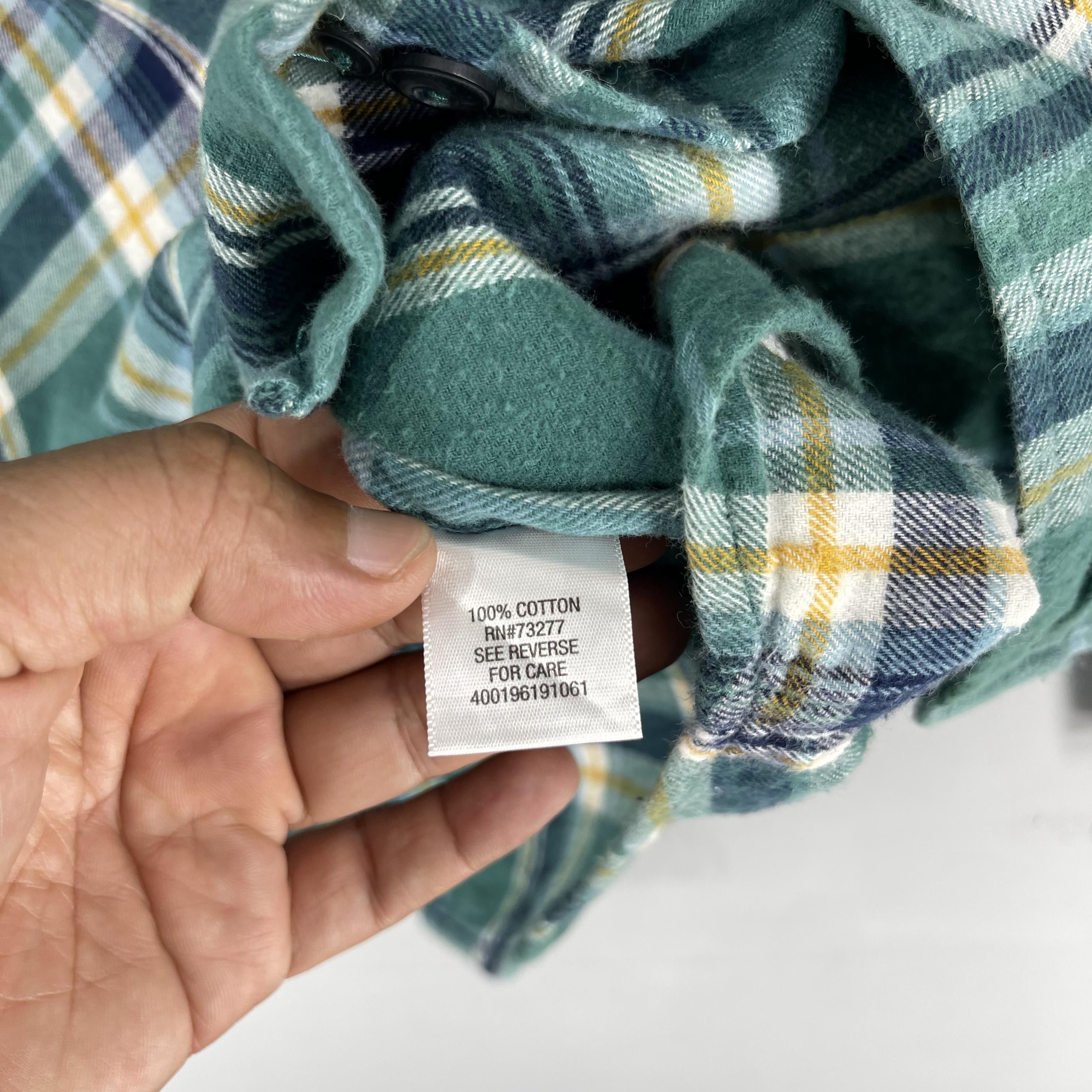 Flannel × Sonoma Vintage SONOMA Plaid Checkered Green Flannel Button Up Size US M / EU 48-50 / 2 - 5 Thumbnail