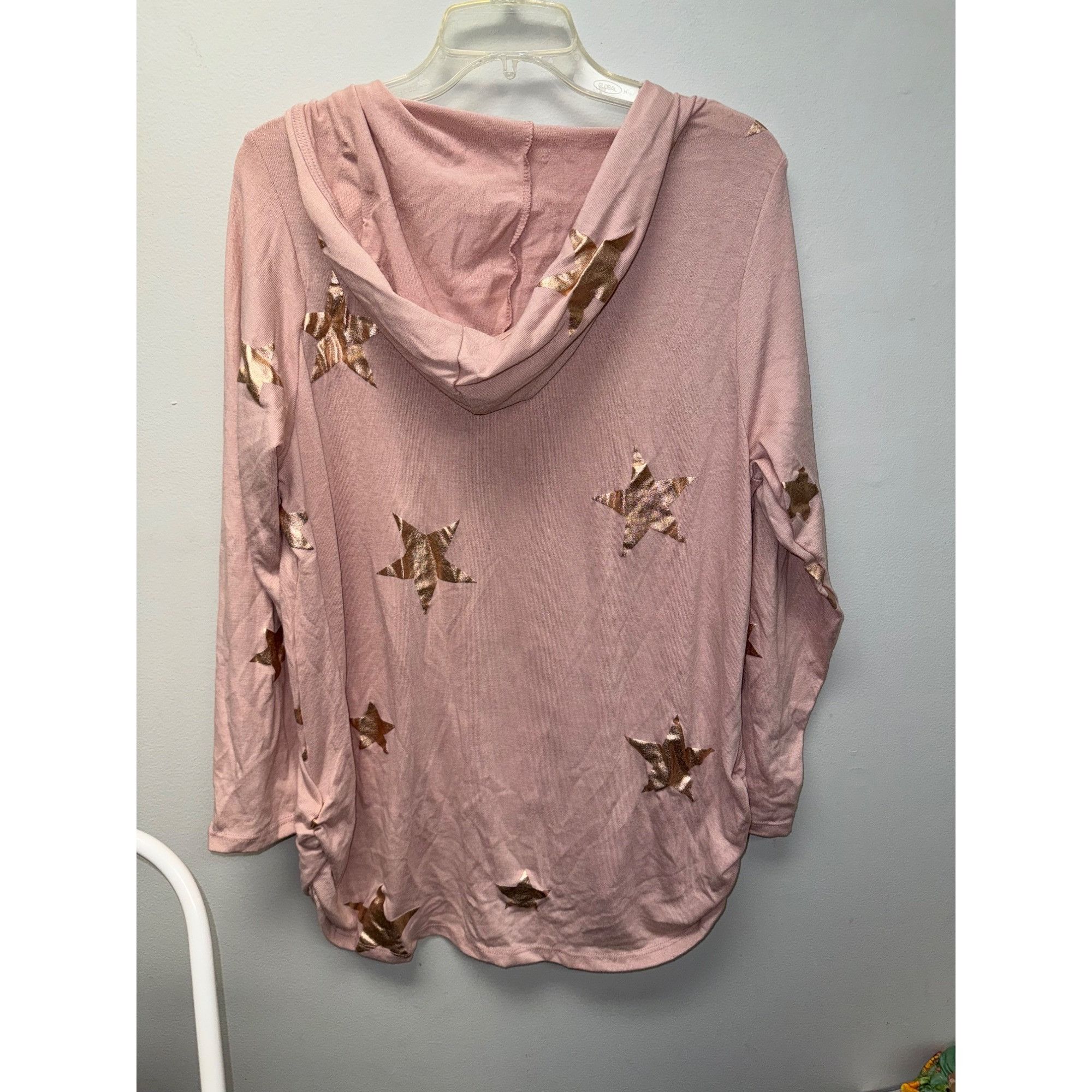 Other Maternity Star Print Hoodie Top Pink Metallic Accents Large Size L / US 10 / IT 46 - 7 Thumbnail