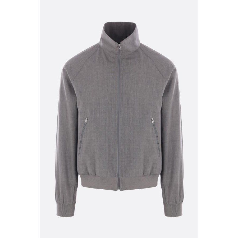 Prada PRADA Lightweight Wool Gray Bomber Jacket New & Authentic (M Size US M / EU 48-50 / 2 - 1 Thumbnail