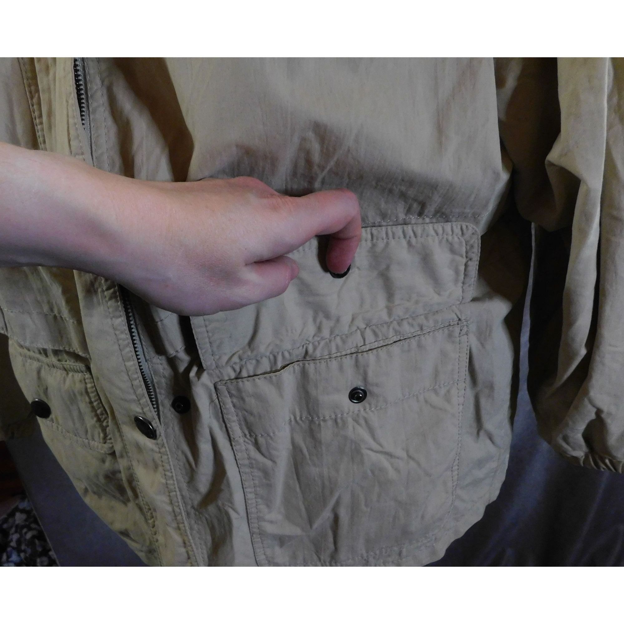 London Fog London Fog Beige Hooded Coat Size Large Petite Size L / US 10 / IT 46 - 6 Thumbnail