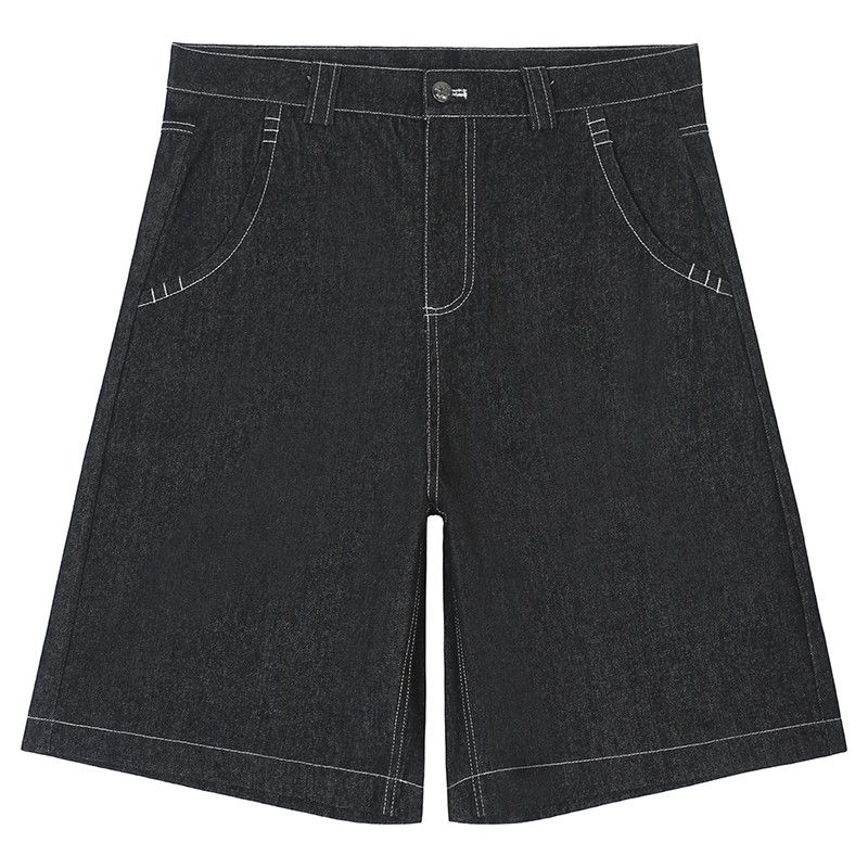 Japanese Brand Hip hop pocket embroidery letters jeans skater jorts Size US 32 / EU 48 - 4 Thumbnail