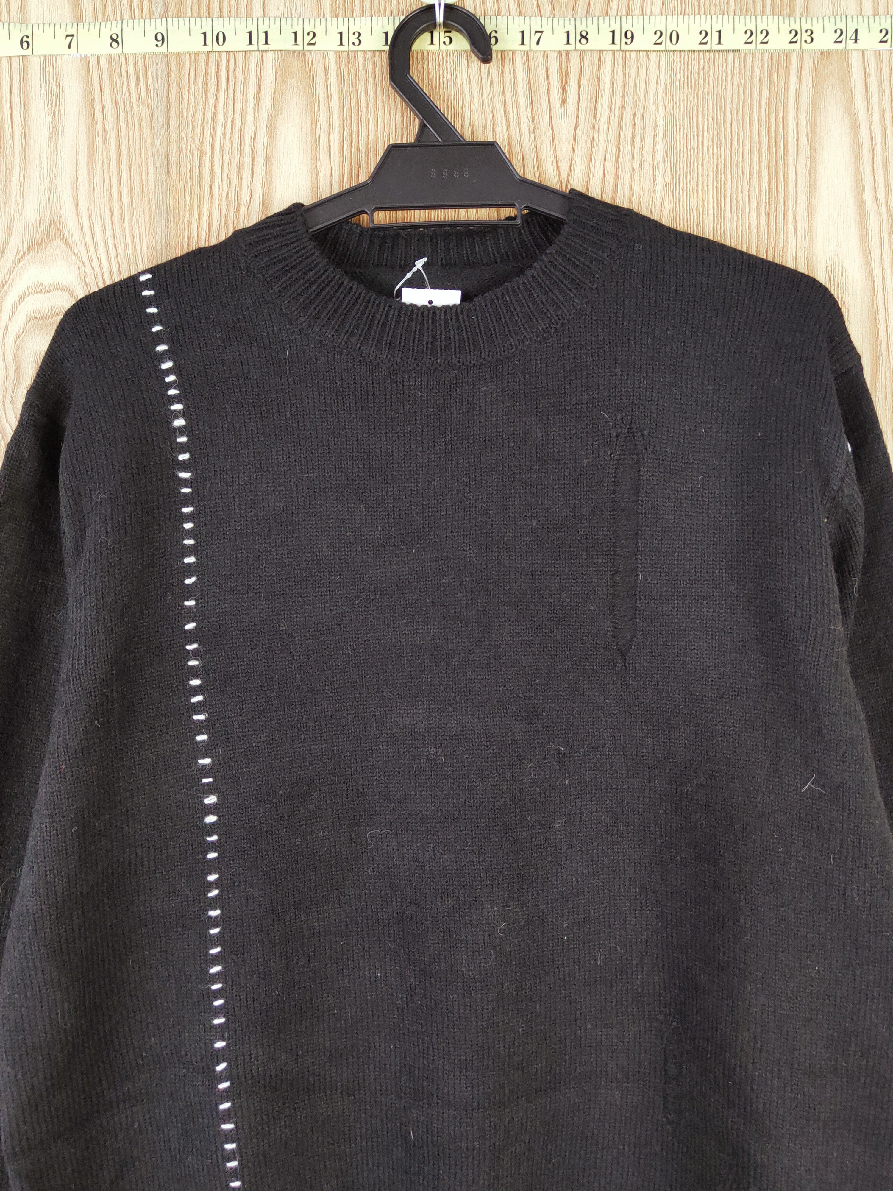 Japanese Brand Cotorica Black ripped distressed Knitwear Sweatshirts #W555 Size US M / EU 48-50 / 2 - 2 Thumbnail