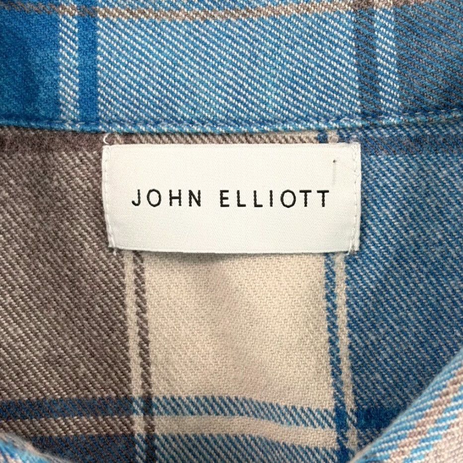 John Elliott John Elliott Hemi Oversized Shirt Point Sur Check Men XL Blue Cotton Flannel Button-Up Casual Designer) Size US XL / EU 56 / 4 - 3 Thumbnail