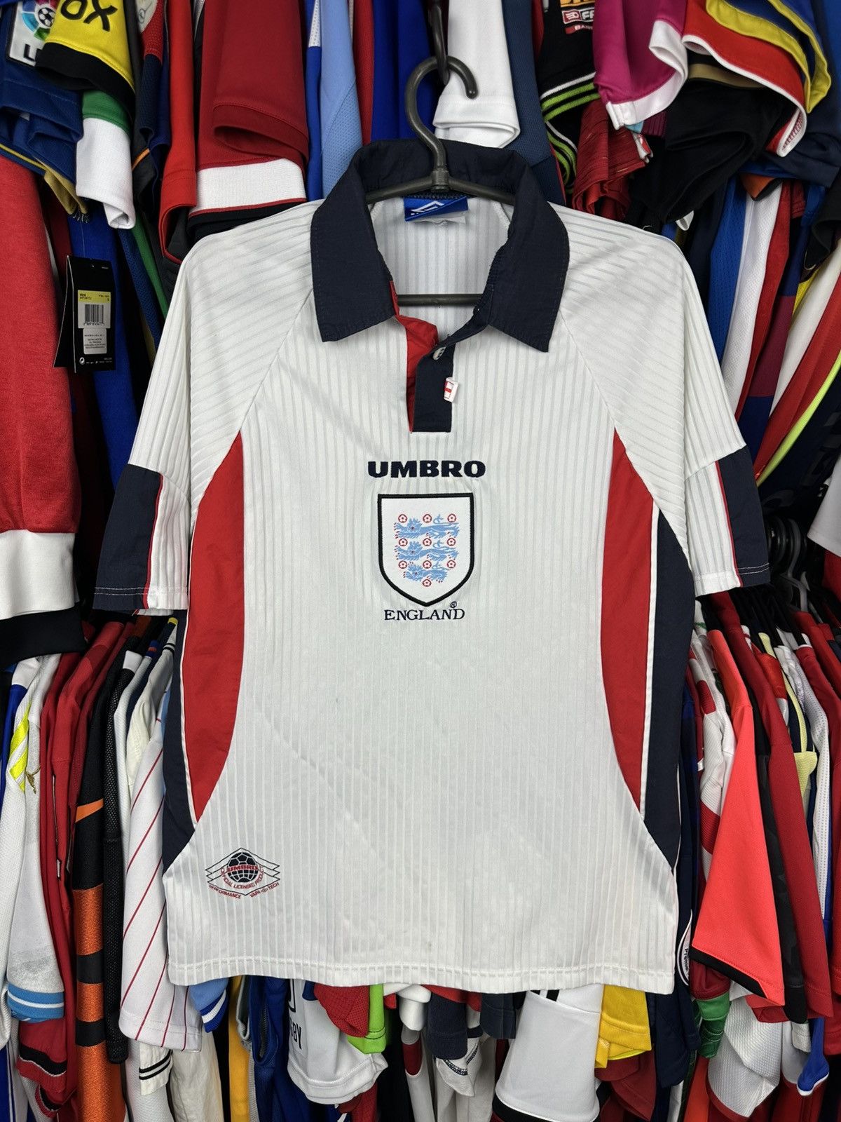Umbro Umbro England 1998/1999 World Cup Football Jersey Shirt Size Size US M / EU 48-50 / 2 - 1 Thumbnail