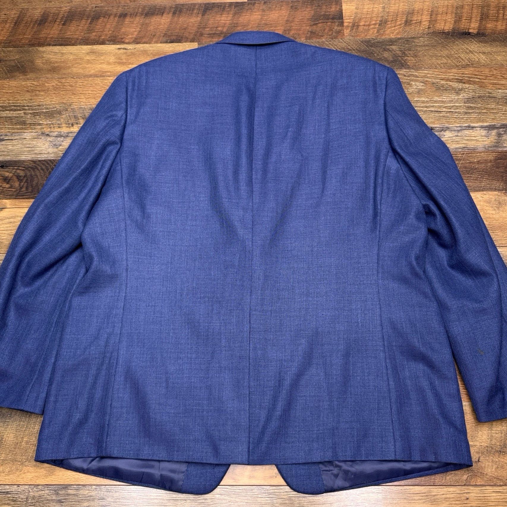 Ralph Lauren Lauren Ralph Lauren Blazer Sport Coat Linen Blend Blue 48R Men Regular Notch Lapel Single-Breasted Two-Button Size 48R - 2 Thumbnail