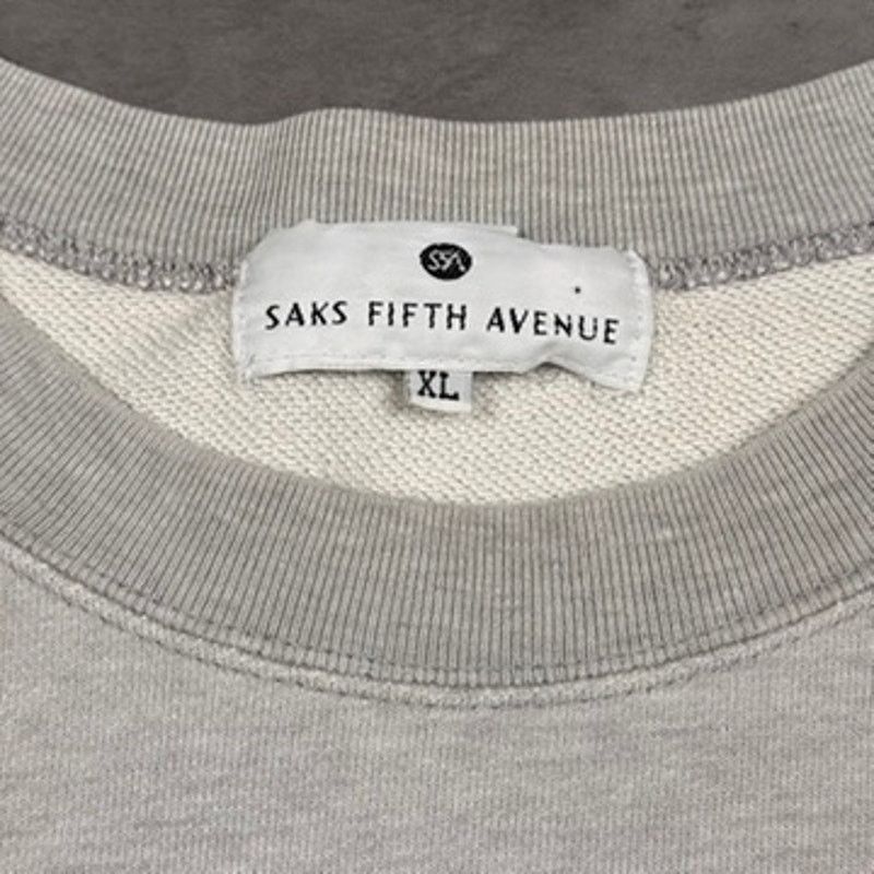 Saks Fifth Avenue × Vintage Vintage Saks Fifth Avenue Gray Distressed Sweatshirt Size US XL / EU 56 / 4 - 3 Thumbnail