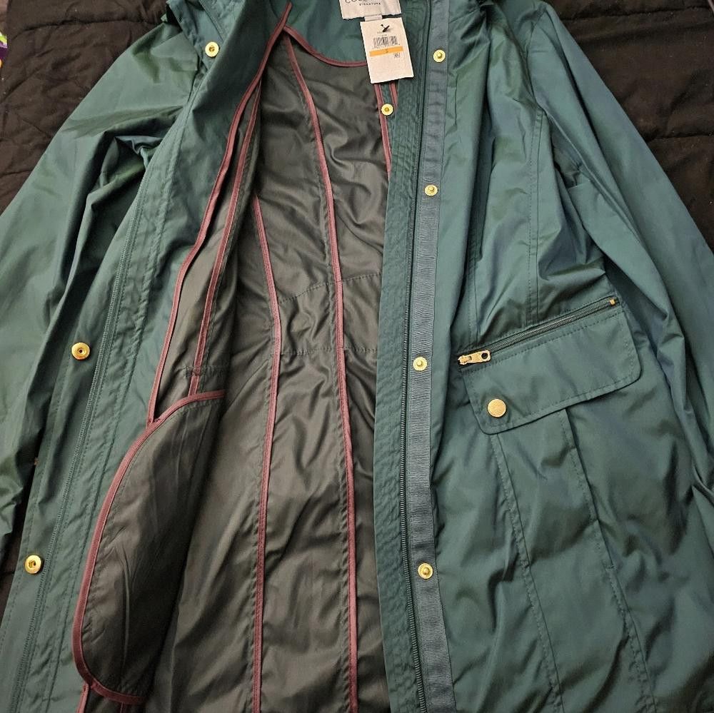 Cole Haan Cole Haan Signature Hooded Packable Rain Jacket Green Small Size S / US 4 / IT 40 - 2 Thumbnail