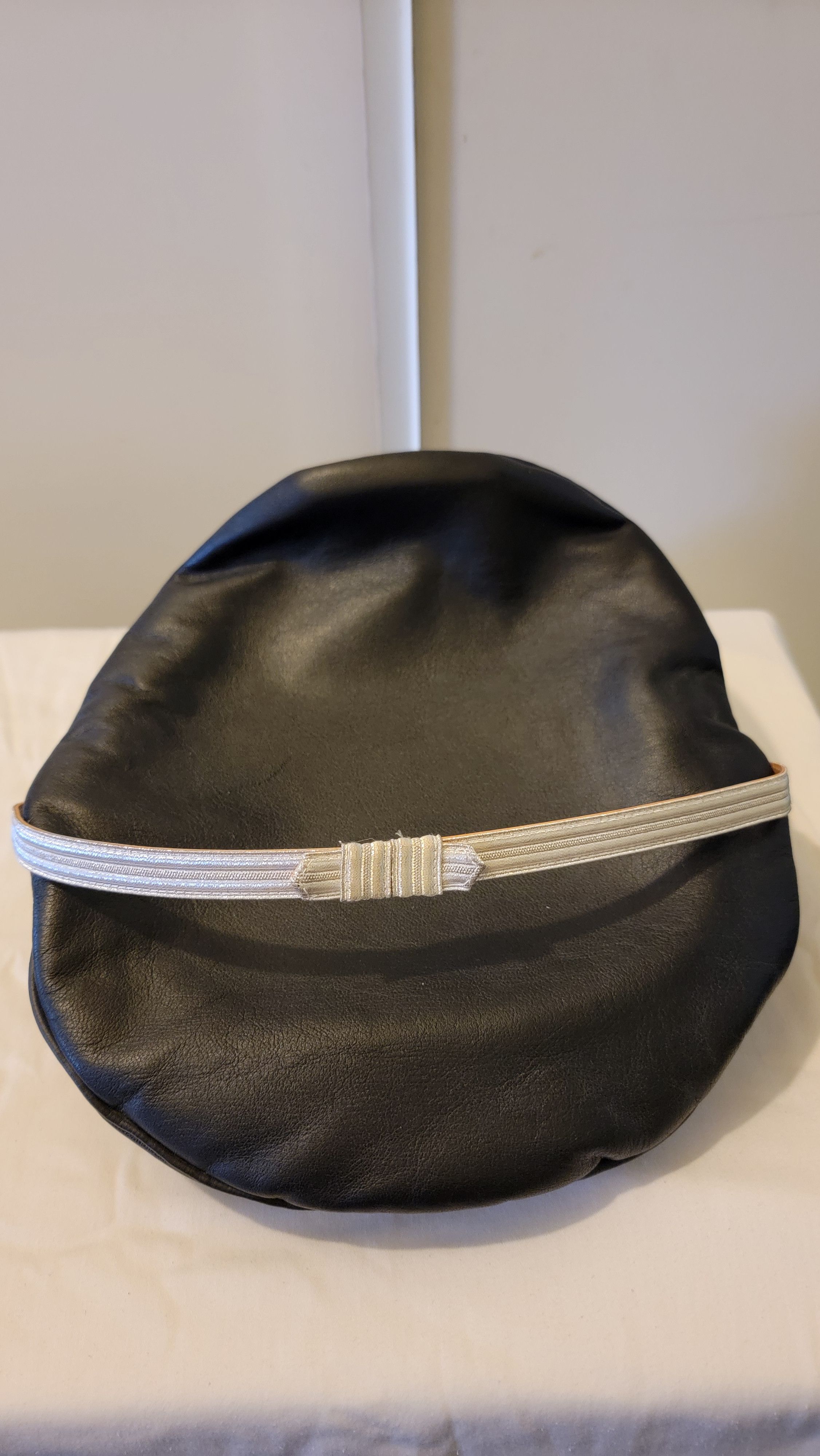 Other Black leather military style cap with skull & crossbones Size ONE SIZE - 5 Thumbnail