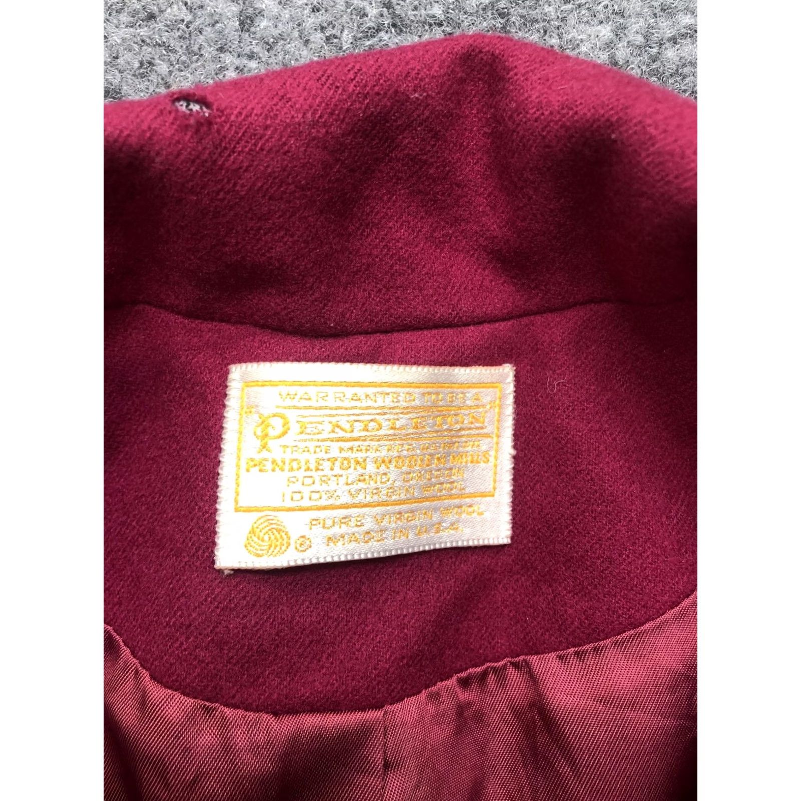 Pendleton VINTAGE Pendleton Blazer Womens Medium Burgundy Wool Two Button Made in USA 90s Size M / US 6-8 / IT 42-44 - 2 Thumbnail