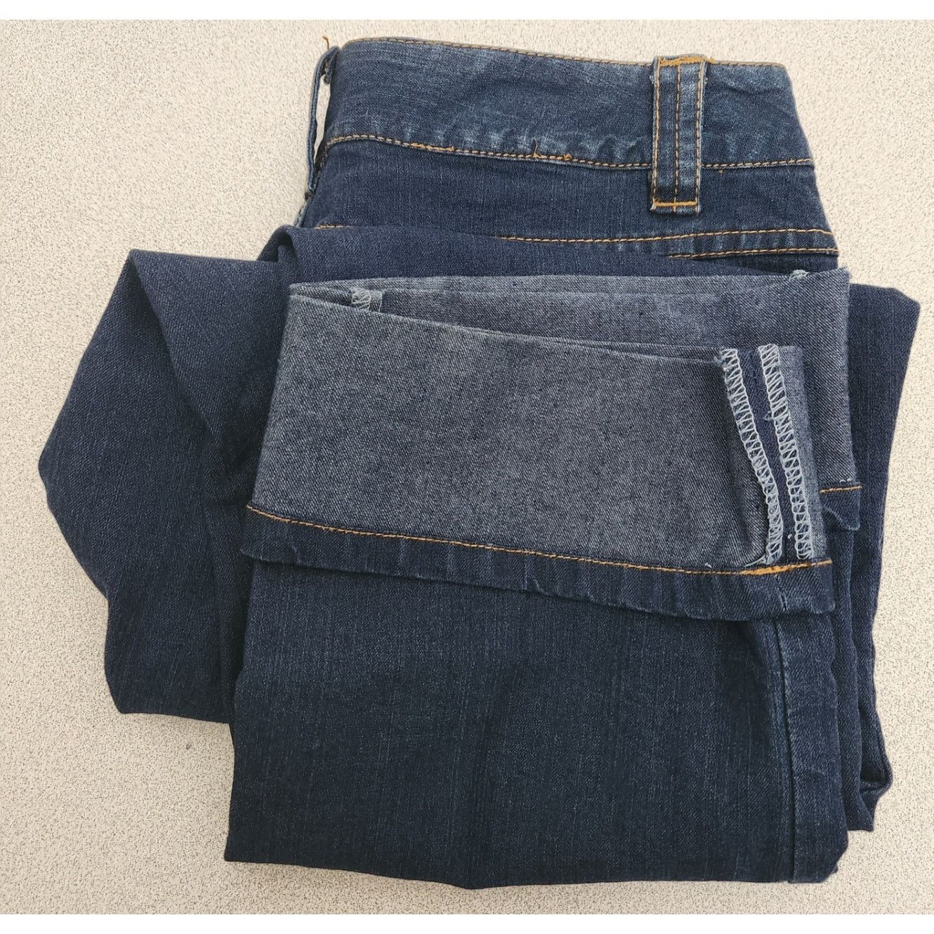 Other Style & Co Dark Blue Wide Cuffed Cropped Jeans 10P Stretch Size 33" - 6 Thumbnail