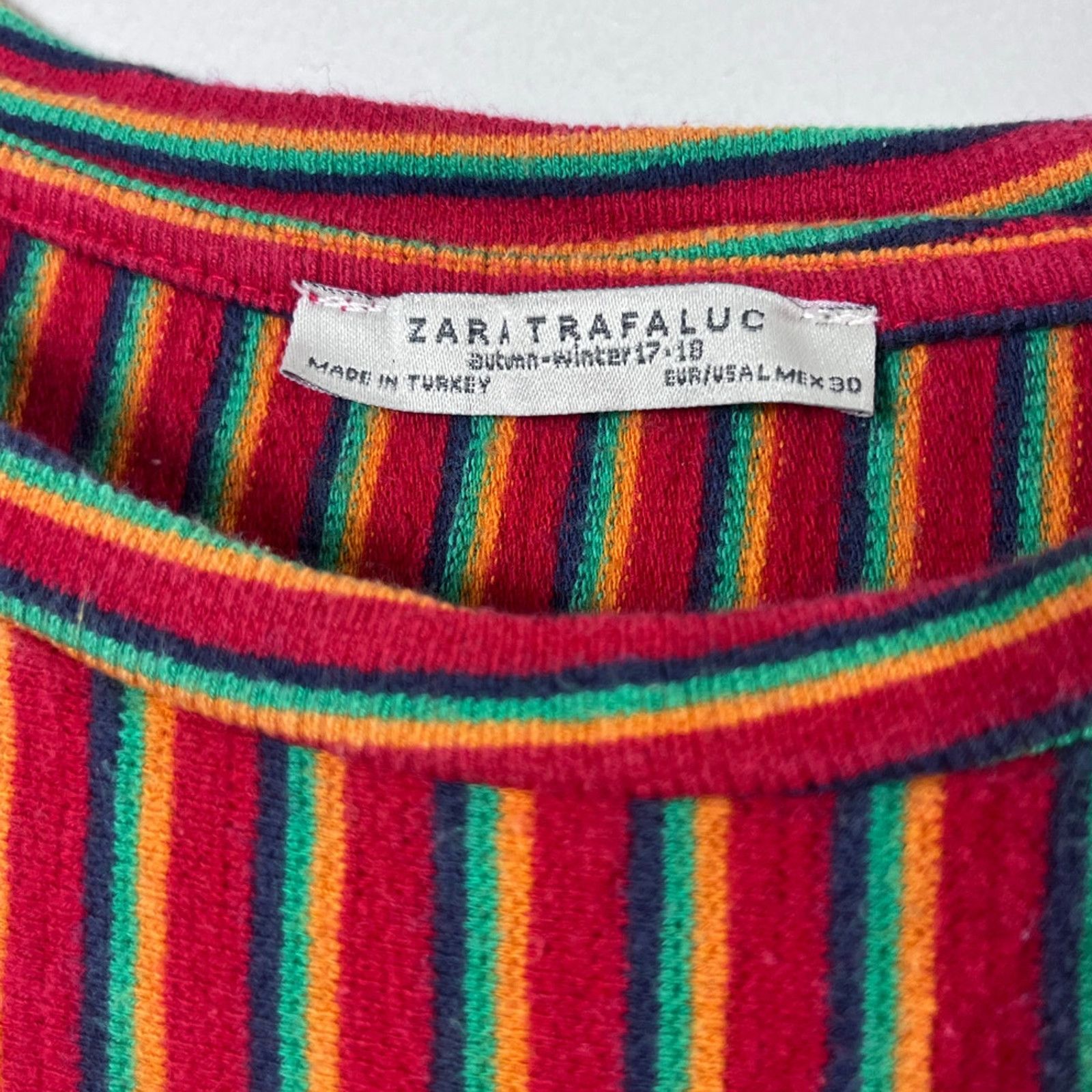 Zara Zara Retro Striped Trafaluc Midi Button Side Dress L Size L / US 10 / IT 46 - 2 Thumbnail