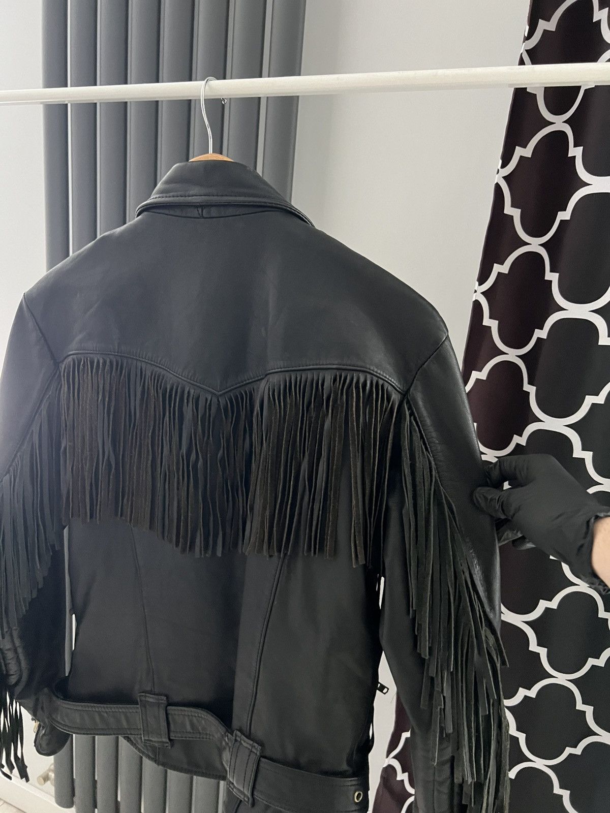 Vintage IXS Leather Fringe Motorcycle Jacket Black Vintage Biker M Size US M / EU 48-50 / 2 - 21 Thumbnail