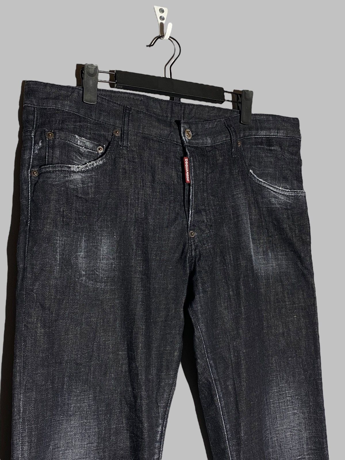 Dsquared2 🔥 DSQUARED2 BLACK WASHED JEANS SLIM TAPERED Y2K VIBES Size US 40 / EU 56 - 4 Thumbnail