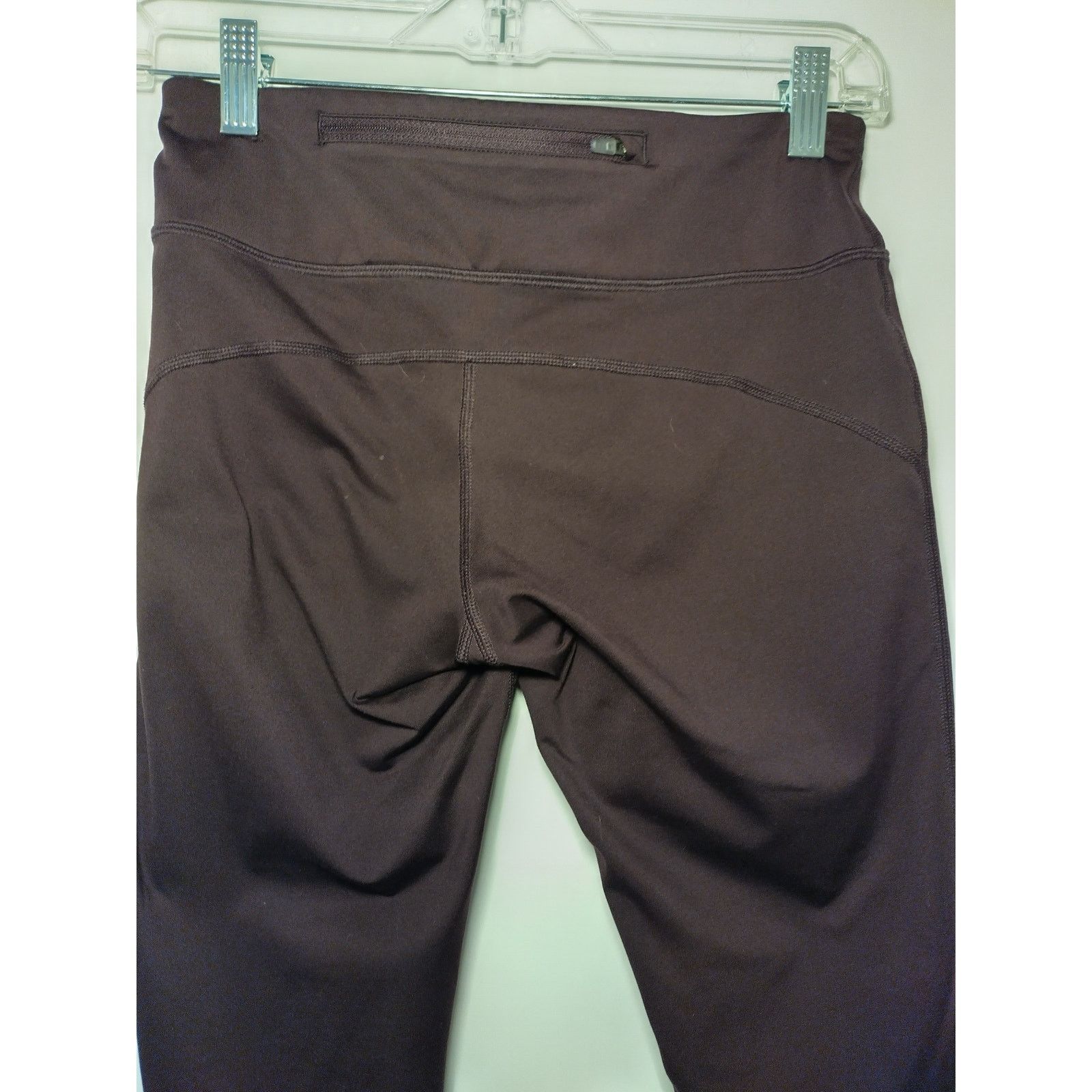 Nike Nike Women Pull On Leggings Swoosh Logo Elastic Waist Brown Size 27" / US 4 / IT 40 - 8 Thumbnail