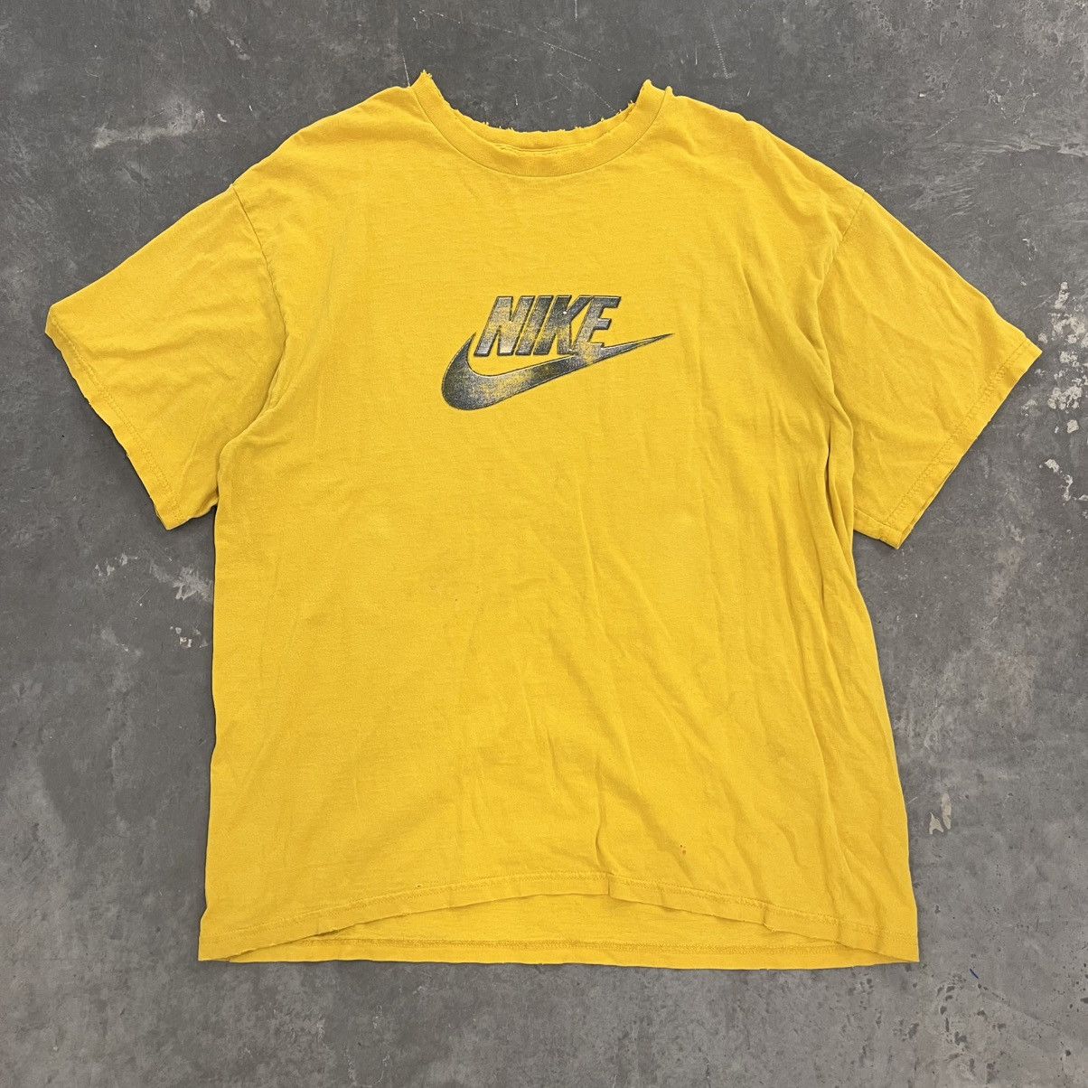 Nike × Vintage Y2K Crazy Nike Cyber Oakley Style Graphic Faded and Thrashed Size US L / EU 52-54 / 3 - 1 Thumbnail