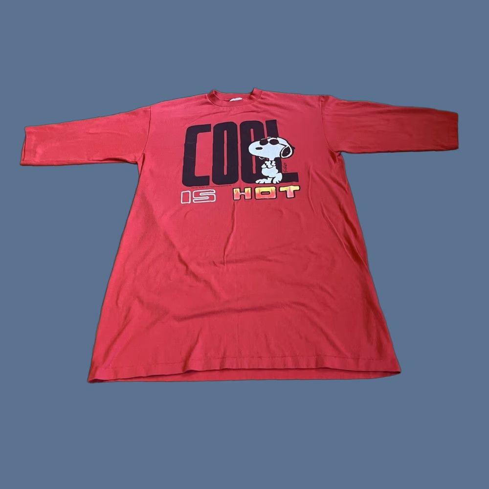Vintage VINTAGE Snoopy Joe Cool Is Hot Sleep Shirt Women’s XL Red Nightgown Size XL / US 12-14 / IT 48-50 - 1 Thumbnail