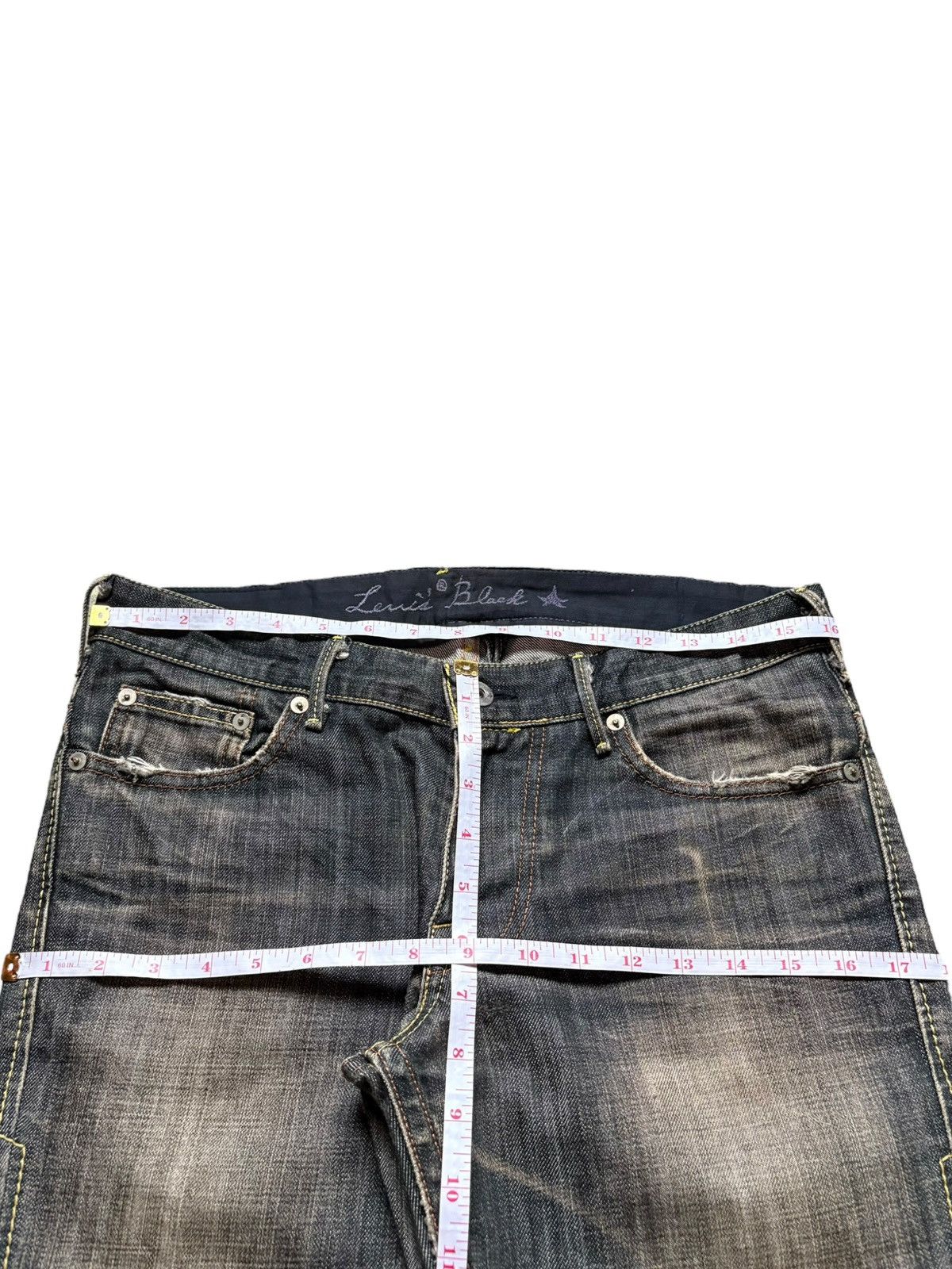 Levi's Vintage 90s Levis Black Star Rusty Mud Wash Distress Jeans Size US 32 / EU 48 - 12 Thumbnail