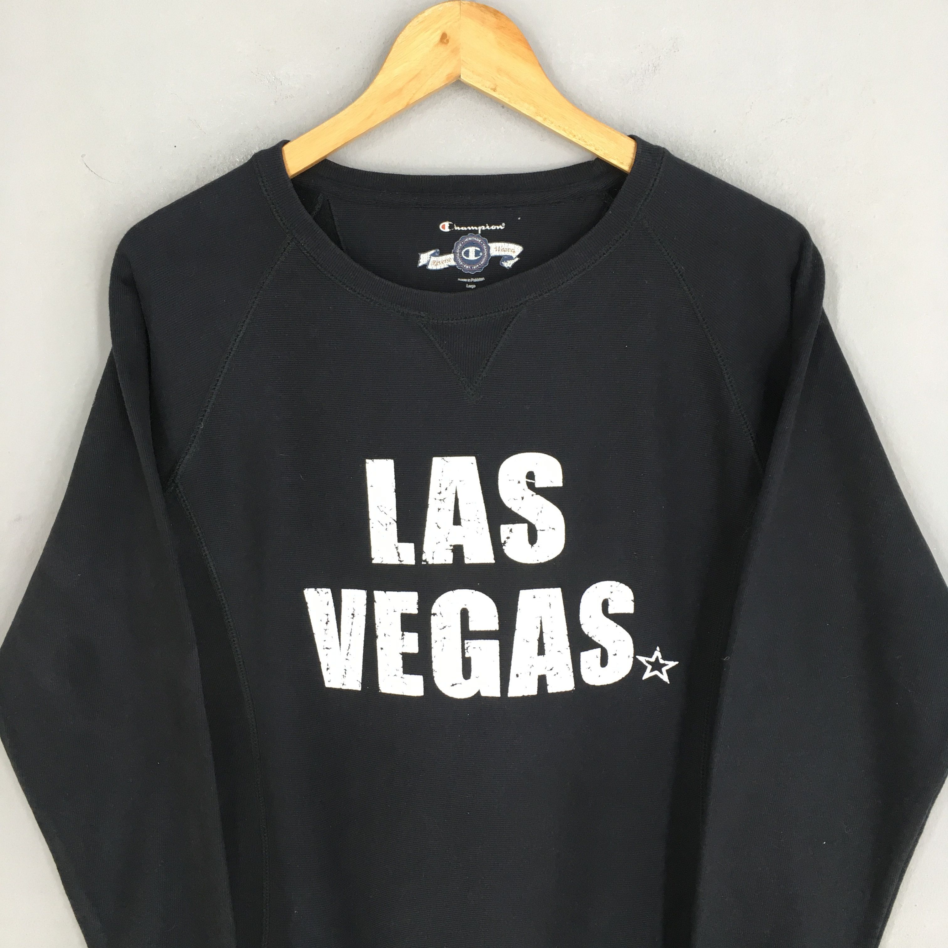 Champion × Vintage Vintage Las Vegas Usa Black Sweatshirt Small Size US S / EU 44-46 / 1 - 3 Thumbnail