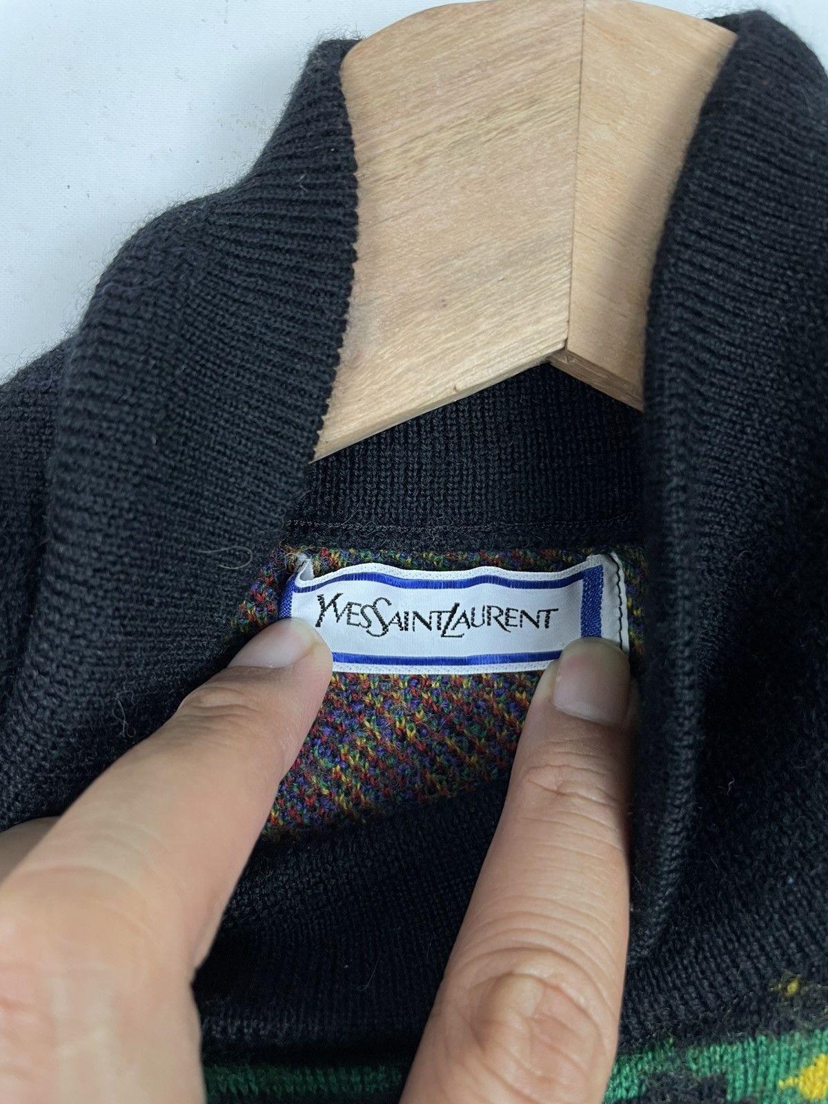 Saint Laurent Paris × Vintage × Yves Saint Laurent Vintage YSL Wool Knit Sweater Dress — 80s Japan Exclusive Size M / US 6-8 / IT 42-44 - 4 Thumbnail